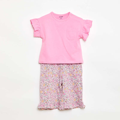 T-shirt + Pants Set - 2 Pockets PINK