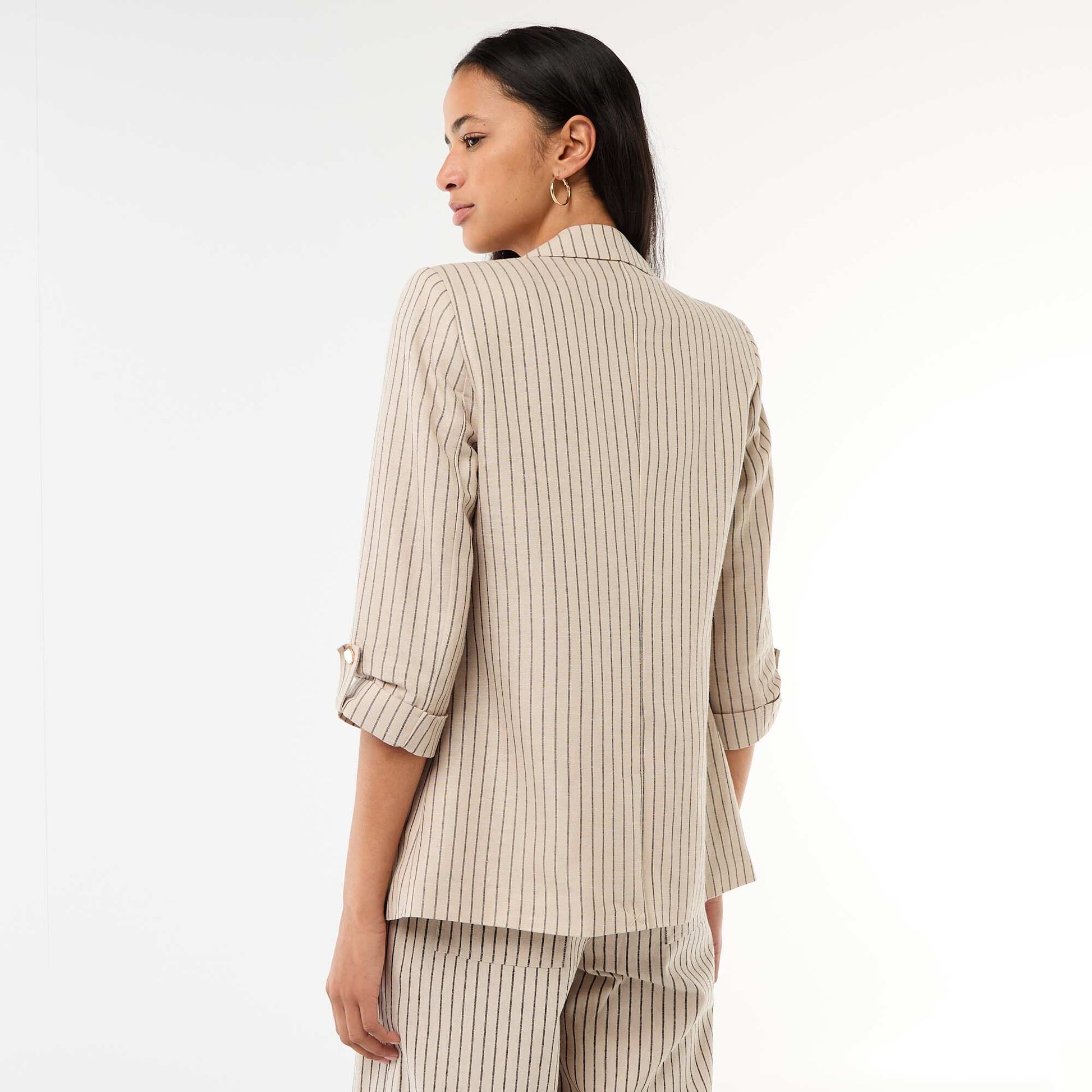 Longline Blazer Jacket BEIGE