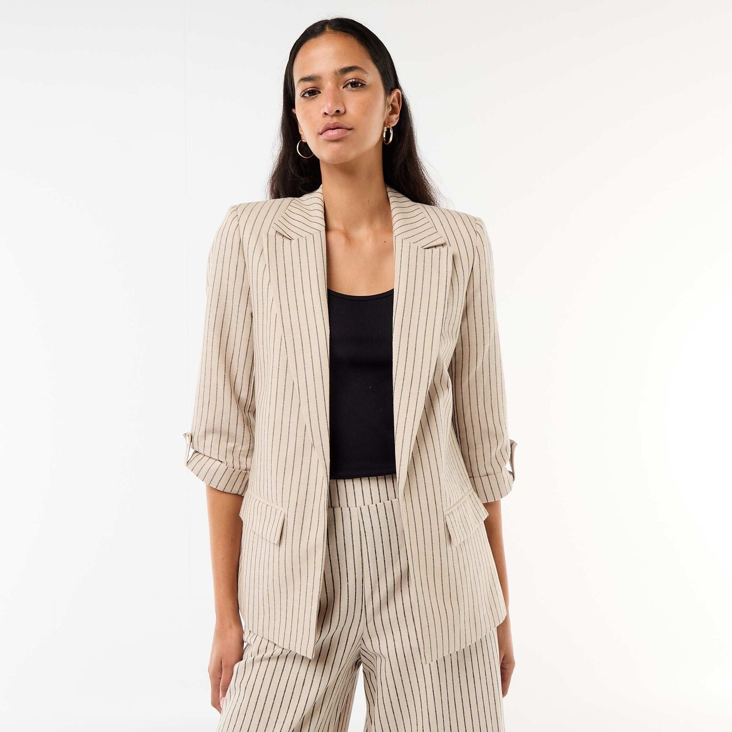 Longline Blazer Jacket BEIGE