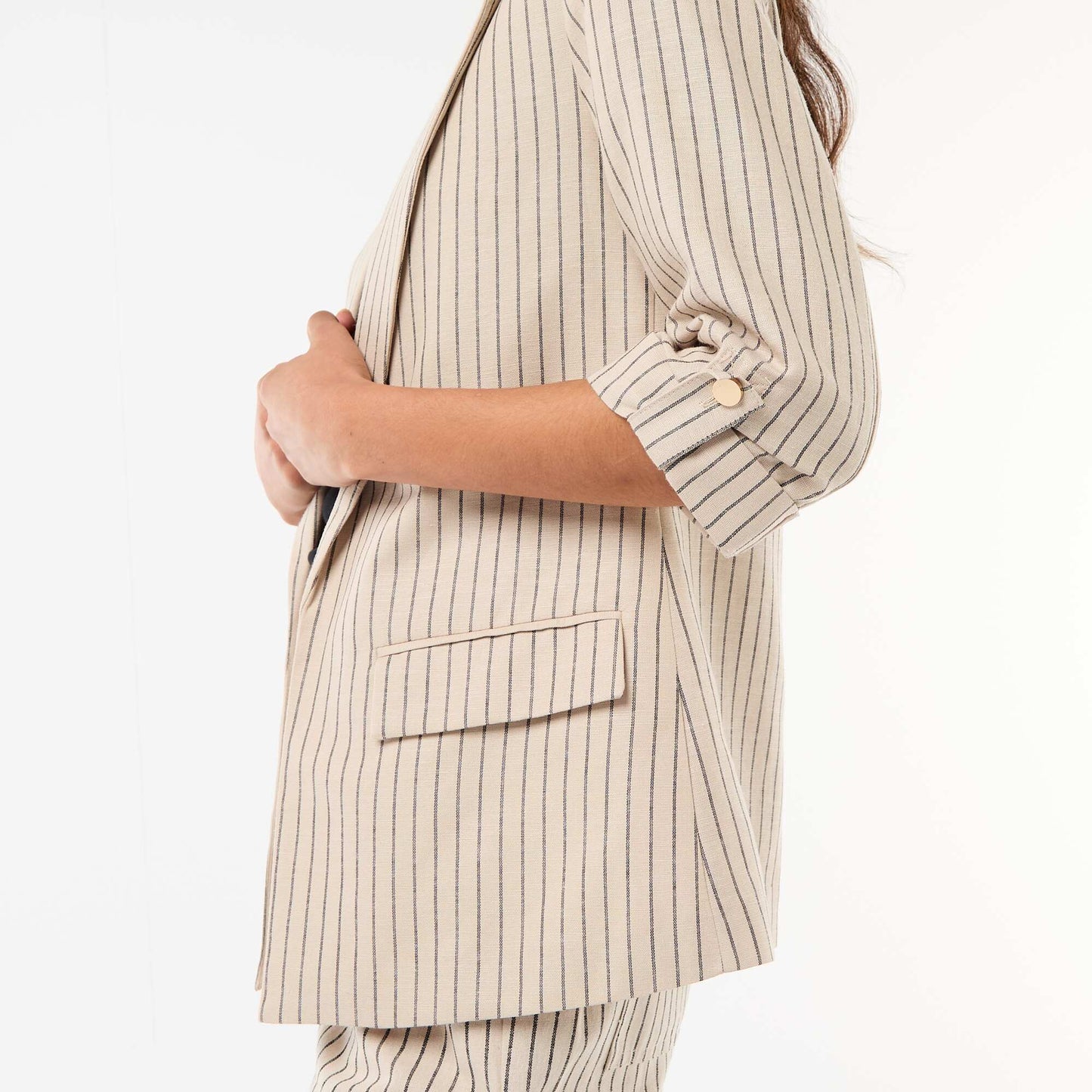 Longline Blazer Jacket BEIGE