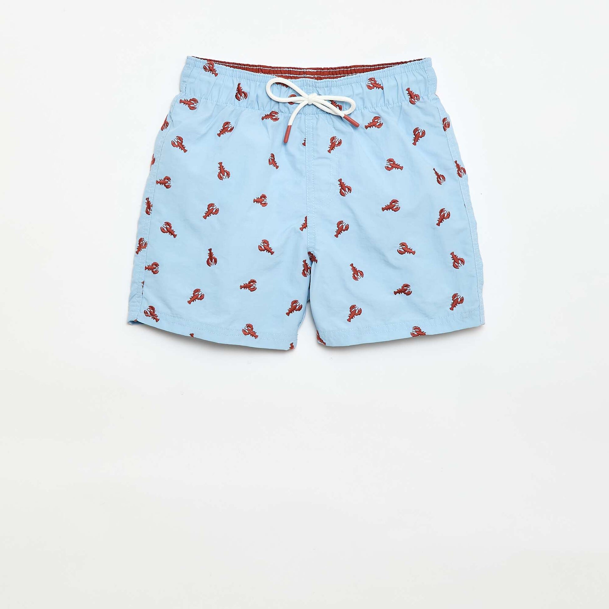 Tropical All-Over Print Swim Bermuda Shorts BLUE