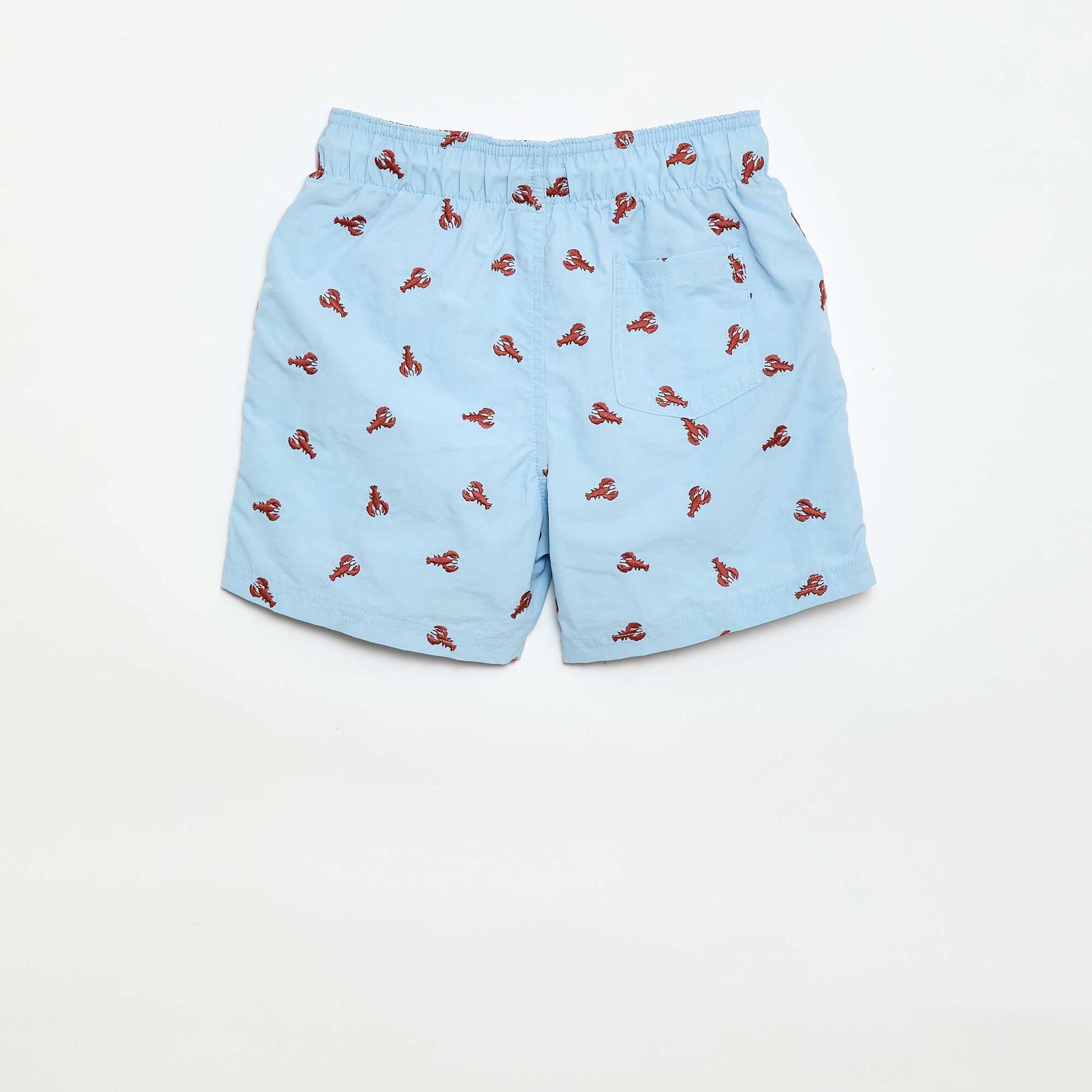 Tropical All-Over Print Swim Bermuda Shorts BLUE