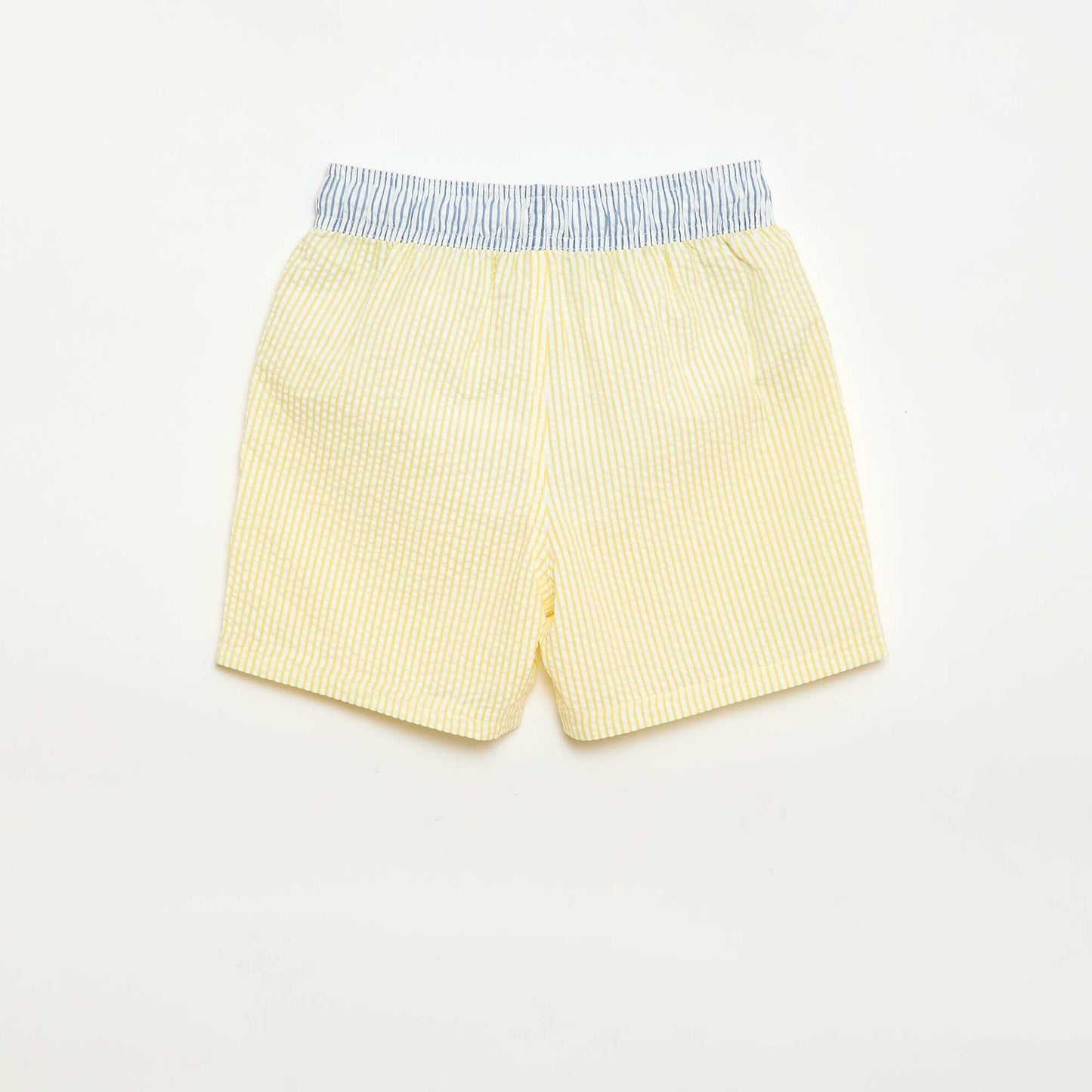 Striped Swim Shorts with Drawstrings YELLOW