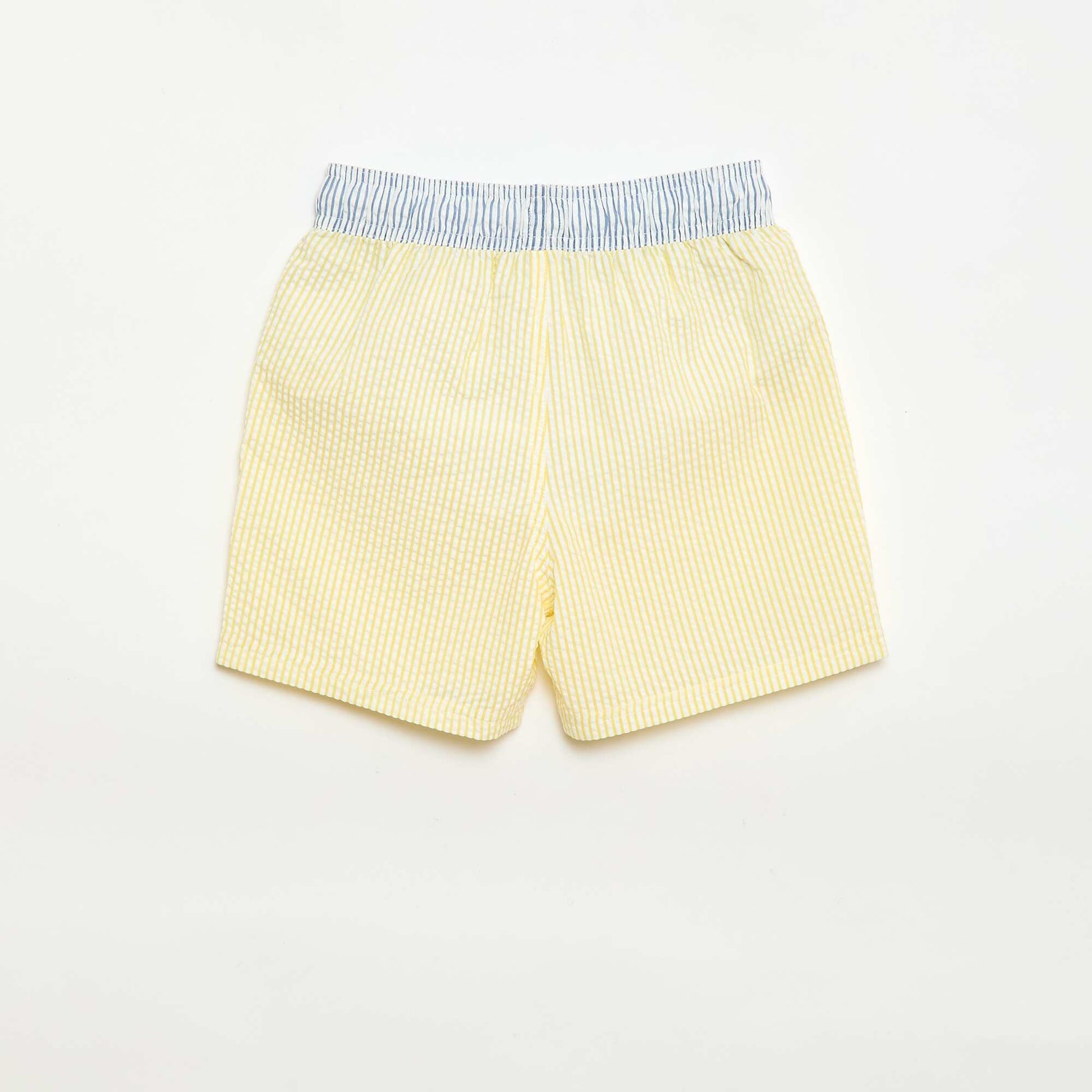Striped Swim Shorts with Drawstrings YELLOW