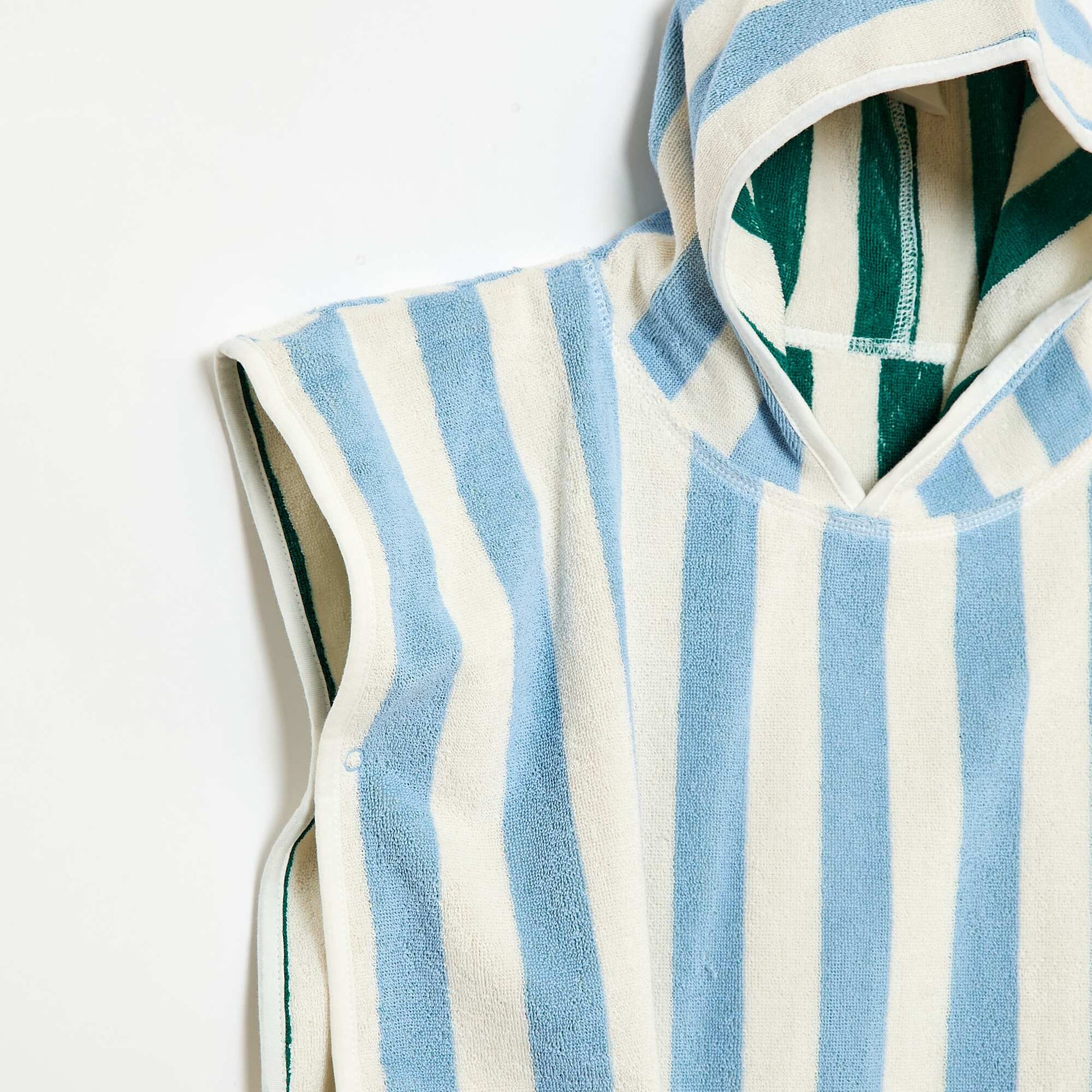 Reversible Terry Bath Poncho BLUE