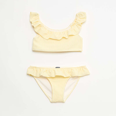 Top and Bottom Swimsuit Set - 2 Piece YELLOW