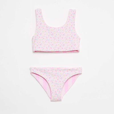 Reversible Floral Swimsuit - 2 Piece PINK