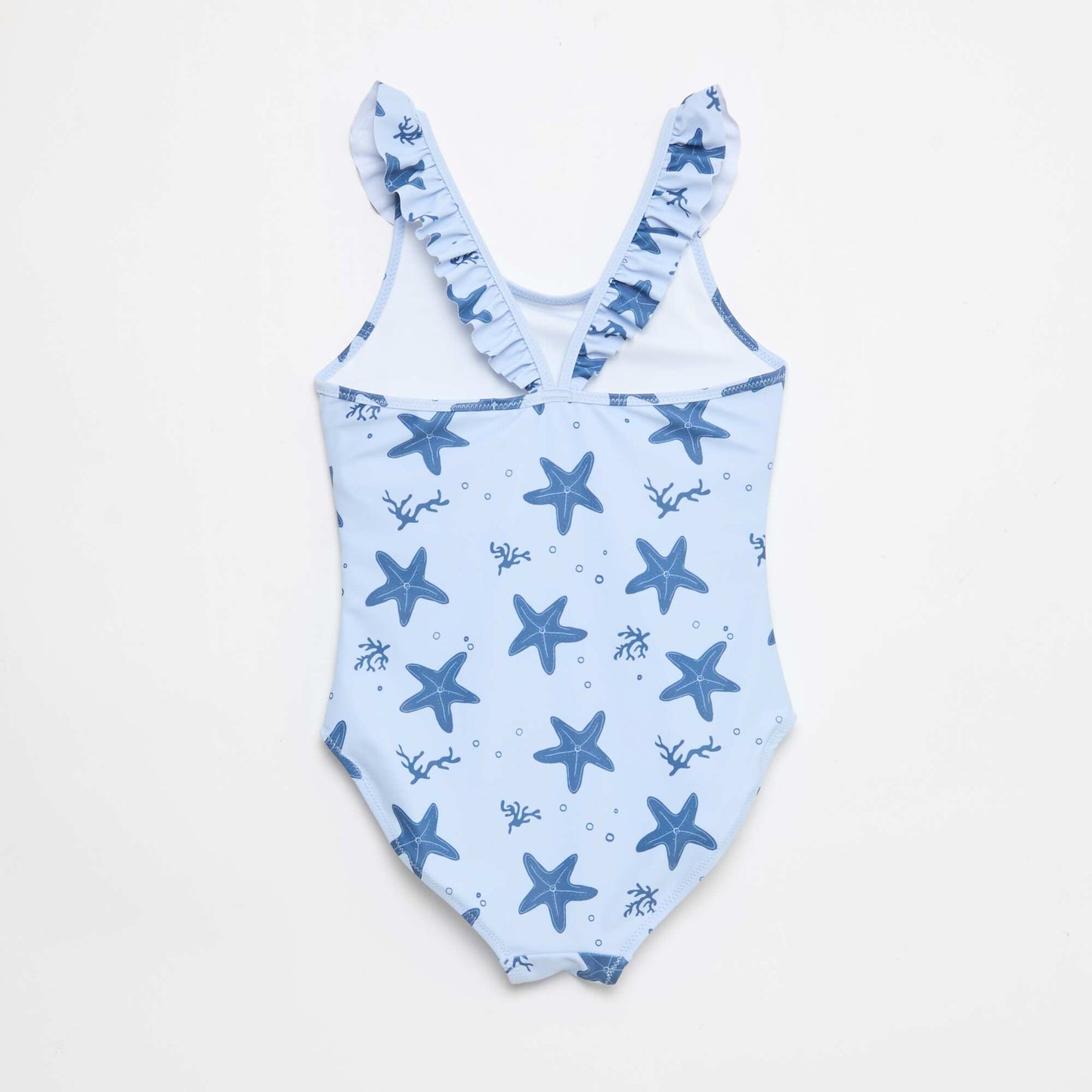 All-Over Tropical Print Swimsuit BLUE