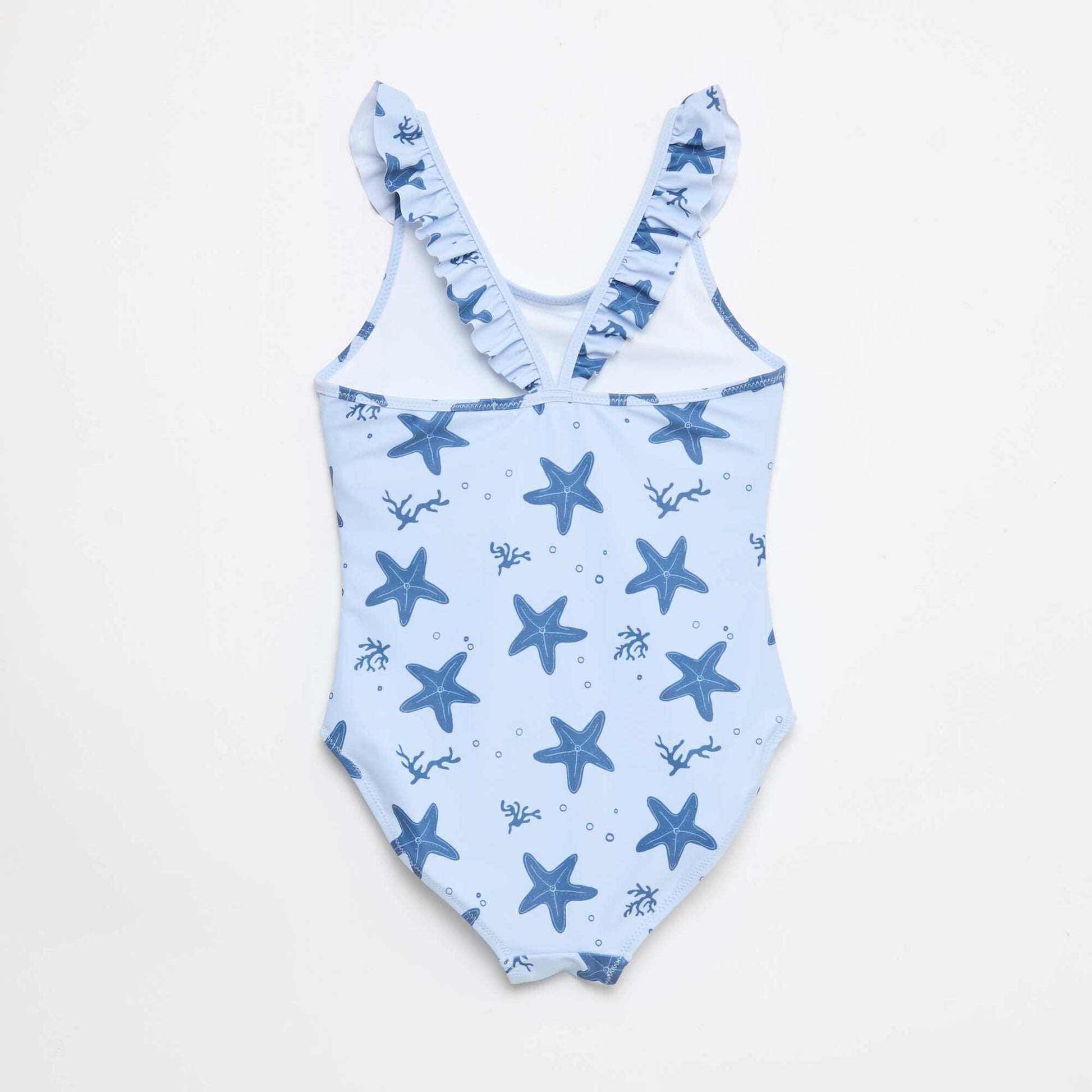 All-Over Tropical Print Swimsuit BLUE