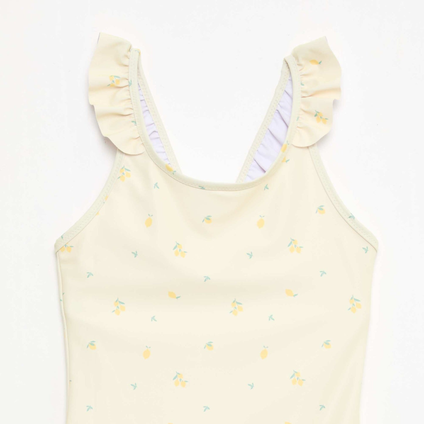 All-Over Tropical Print Swimsuit YELLOW