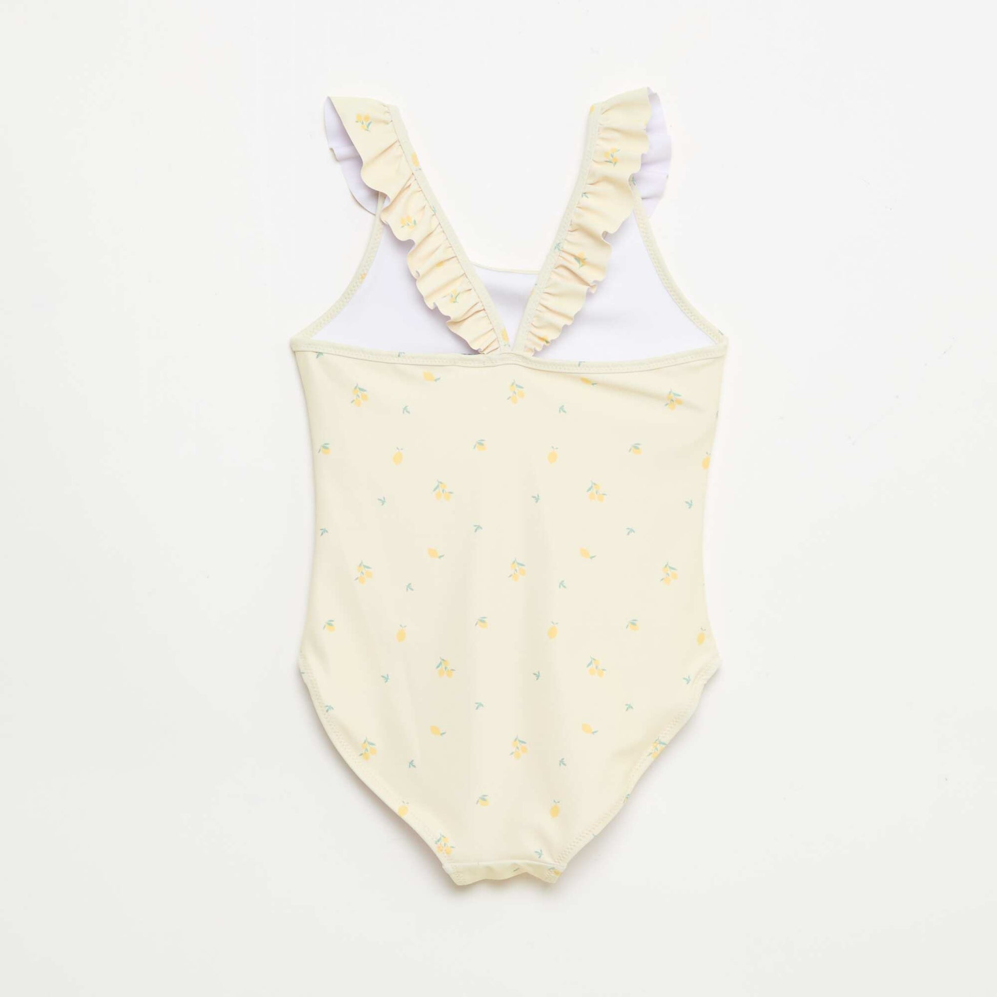 All-Over Tropical Print Swimsuit YELLOW