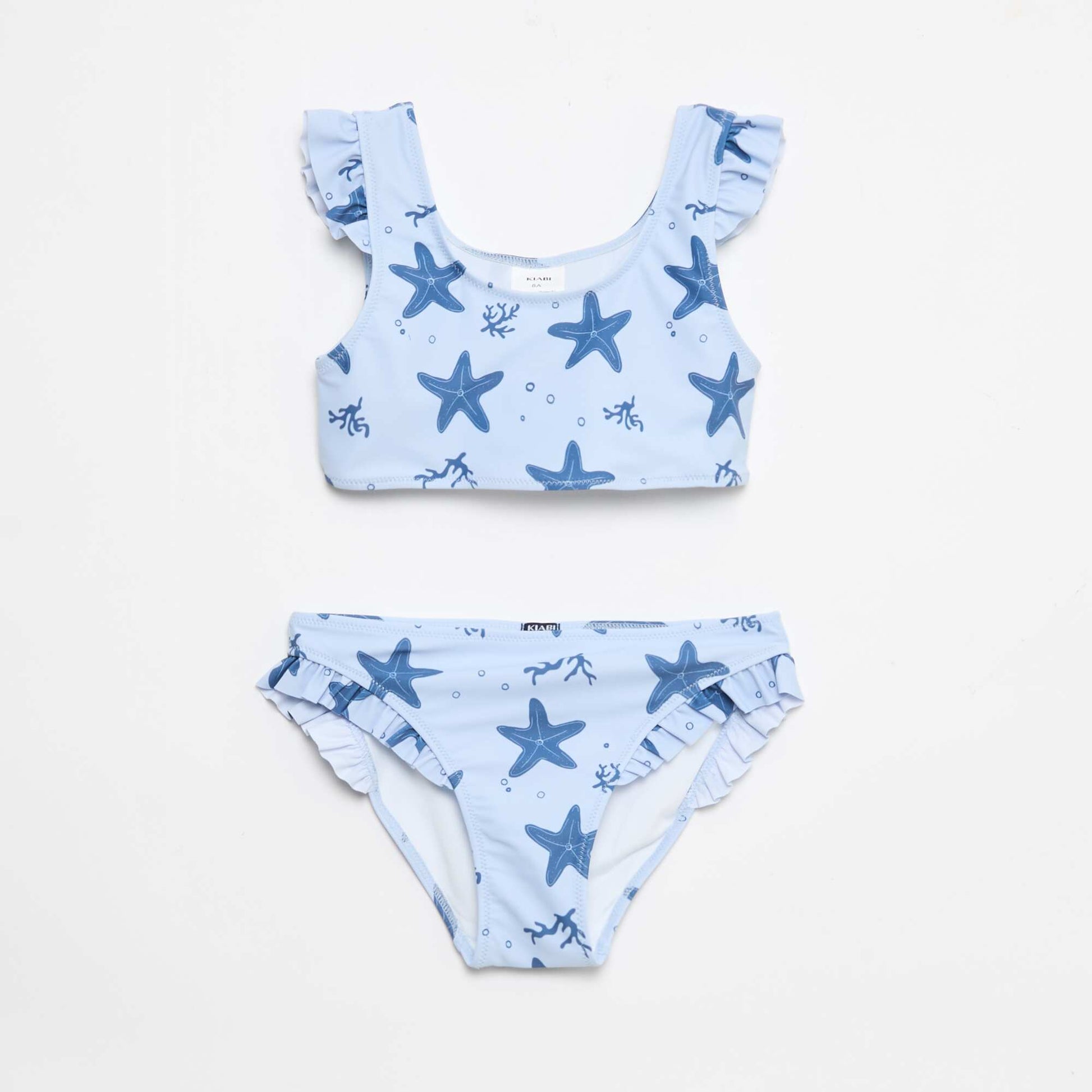 All-Over Print Two-Piece Swimsuit BLUE