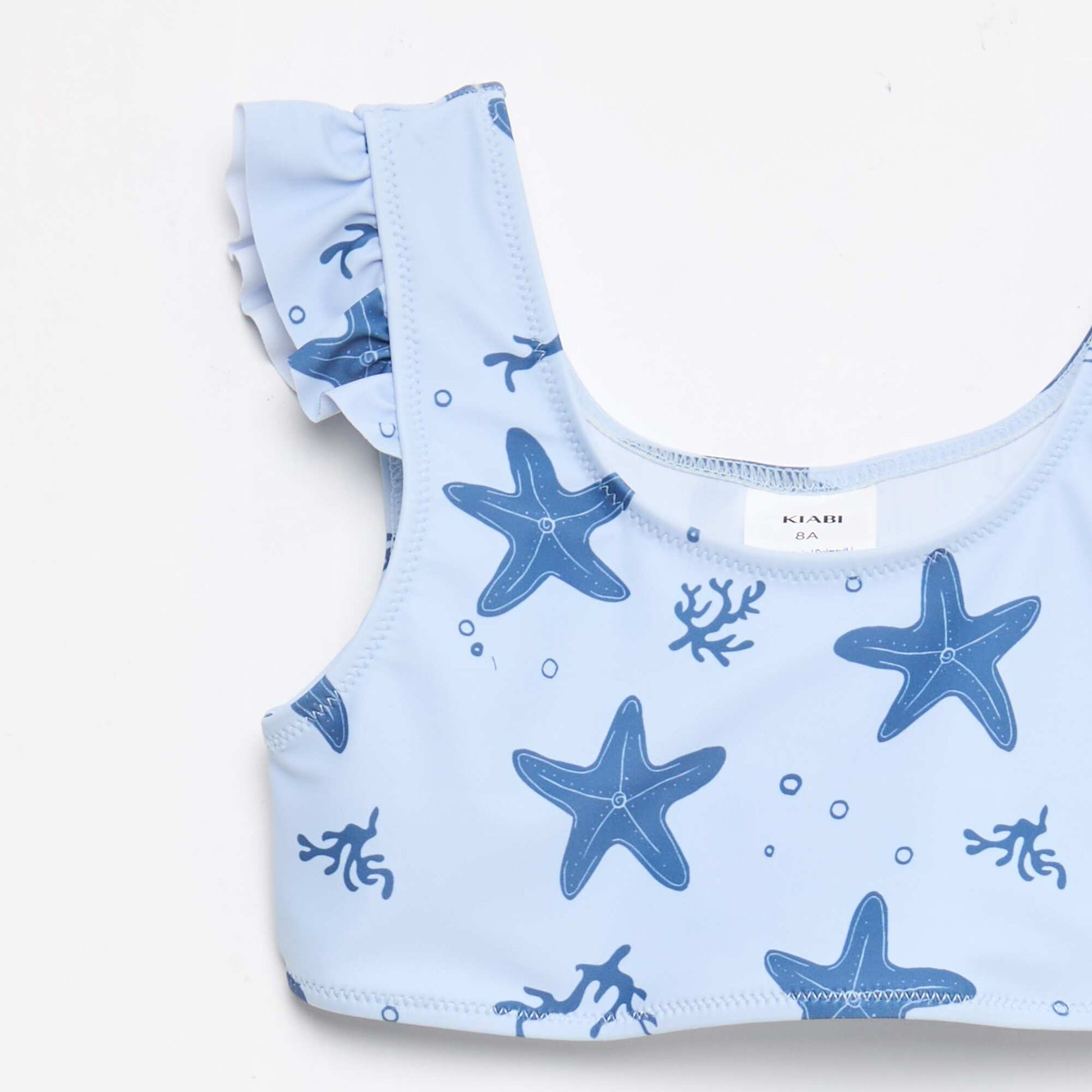 All-Over Print Two-Piece Swimsuit BLUE