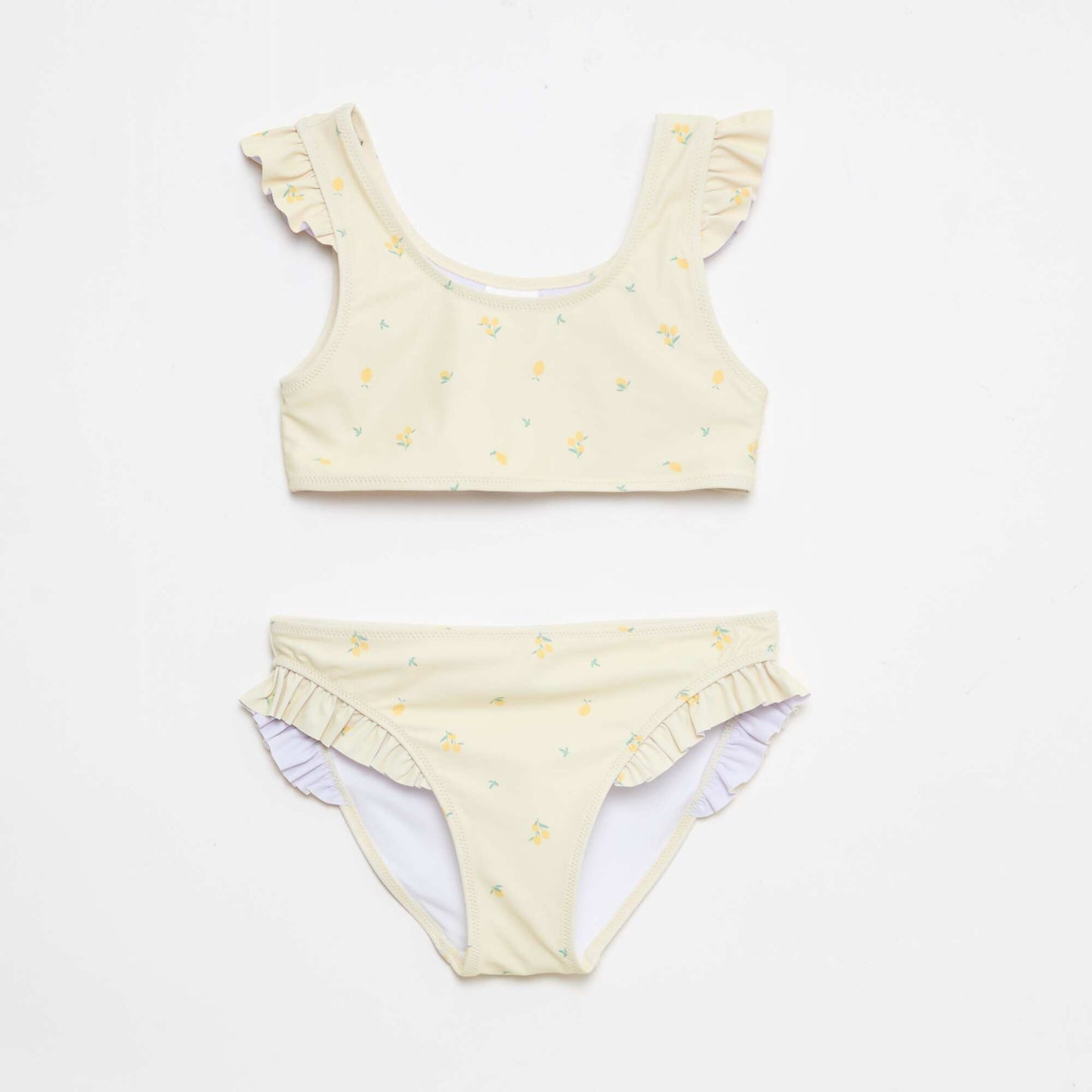 All-Over Print Two-Piece Swimsuit YELLOW