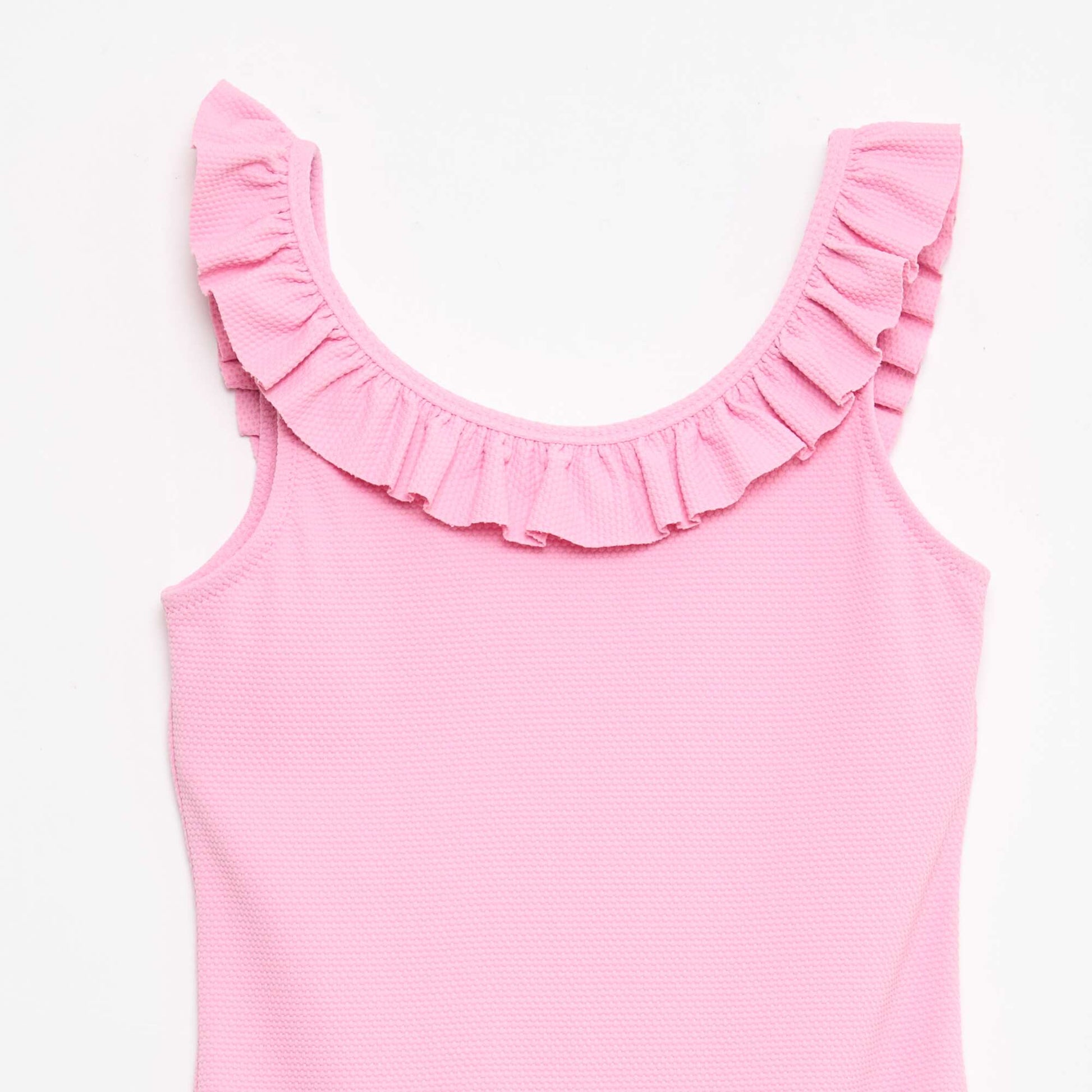 Ruffled Solid Swimsuit PINK