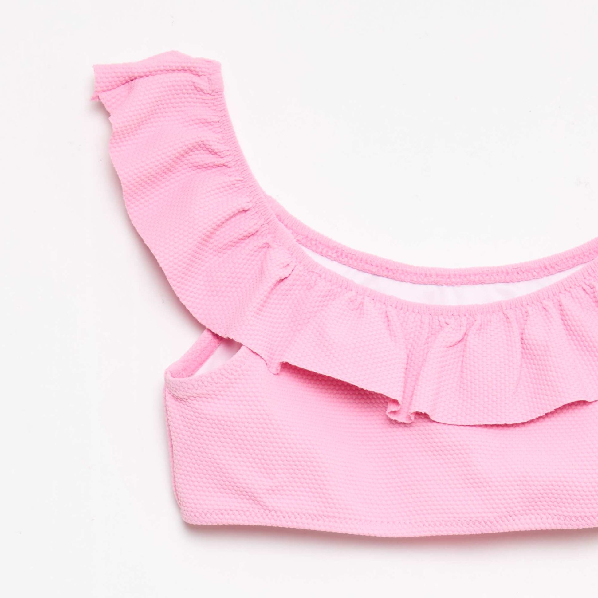 Ruffled Knit Swimsuit - 2 Piece PINK