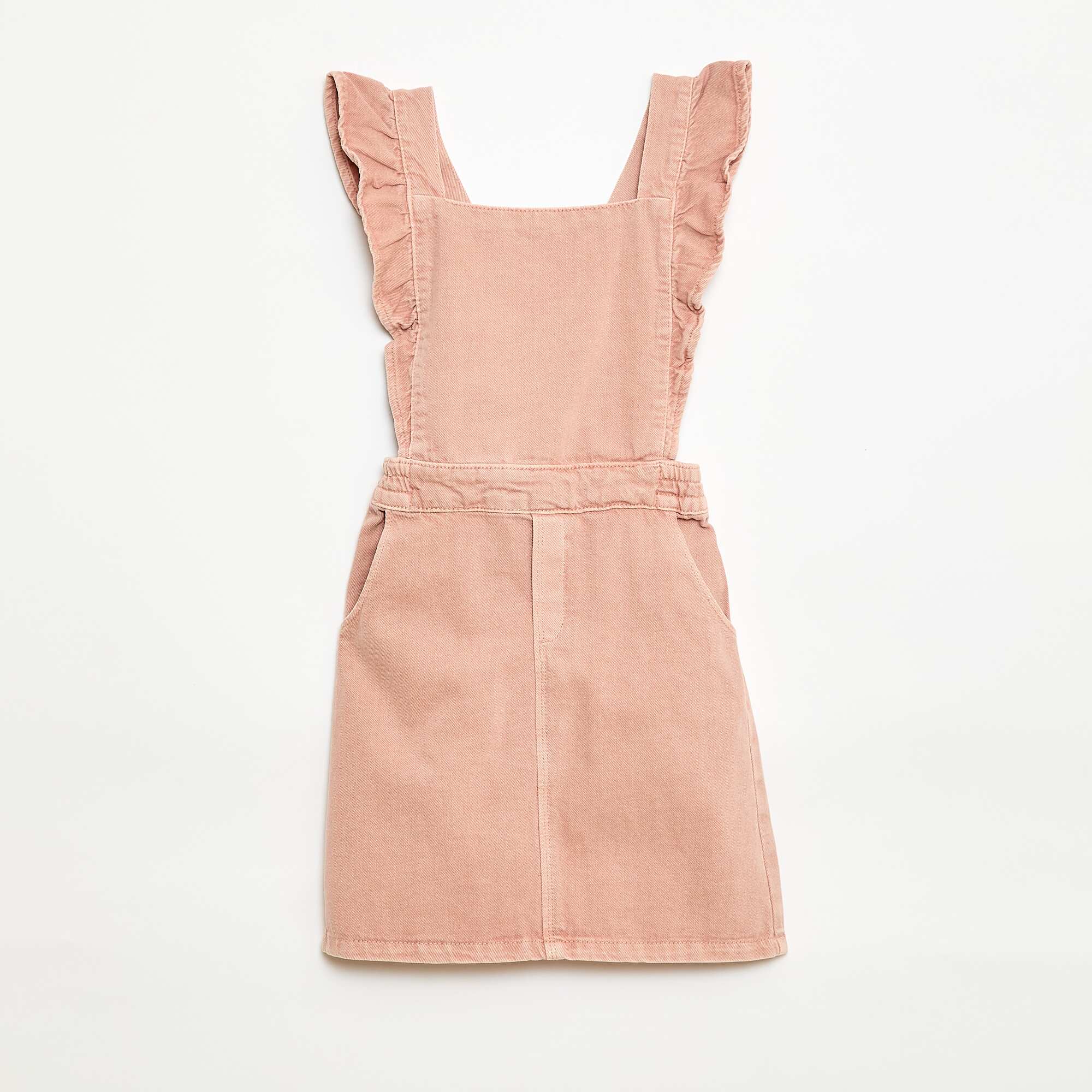 Denim Overalls with Ruffles PINK – Kiabi