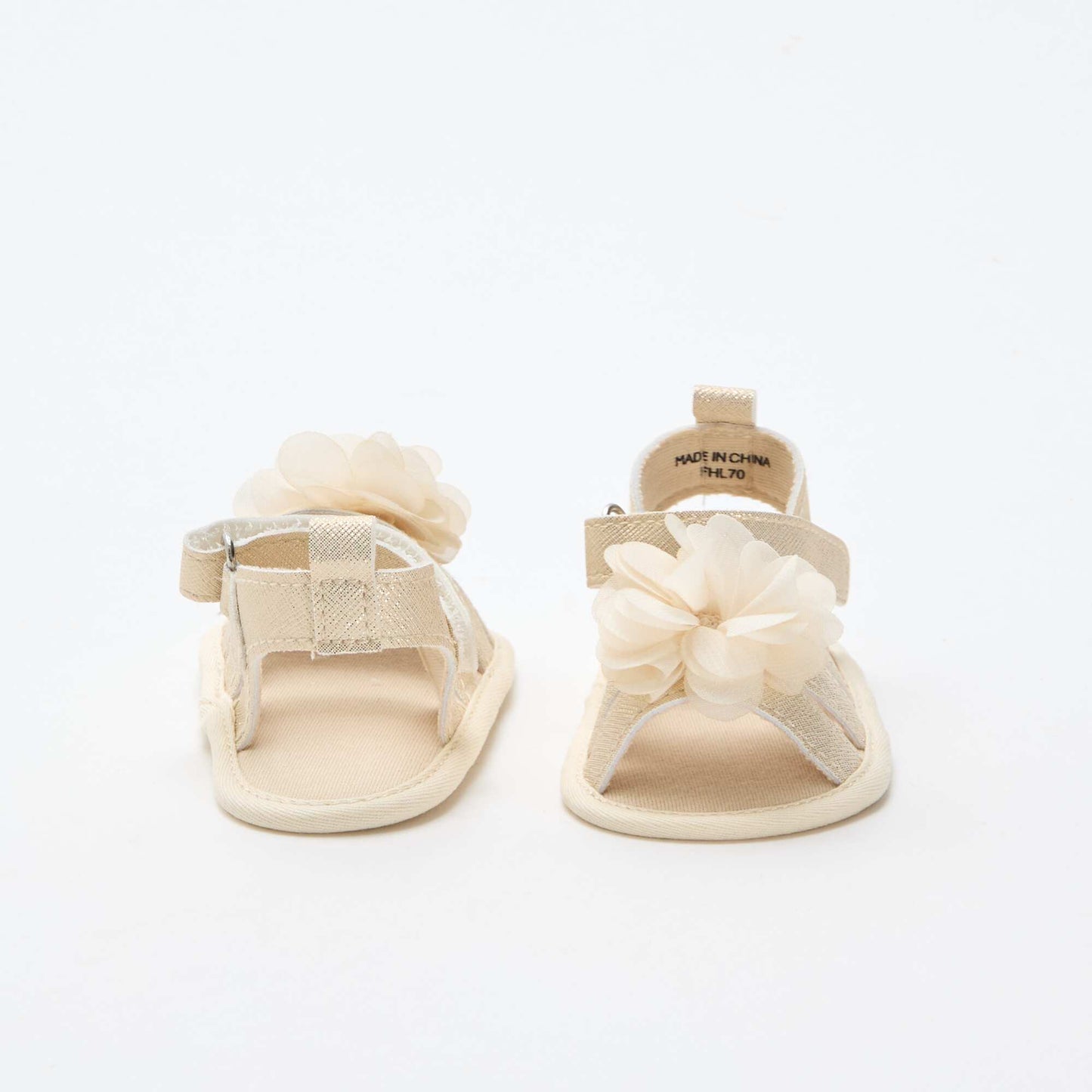 Gold Sandals with Flower YELLOW