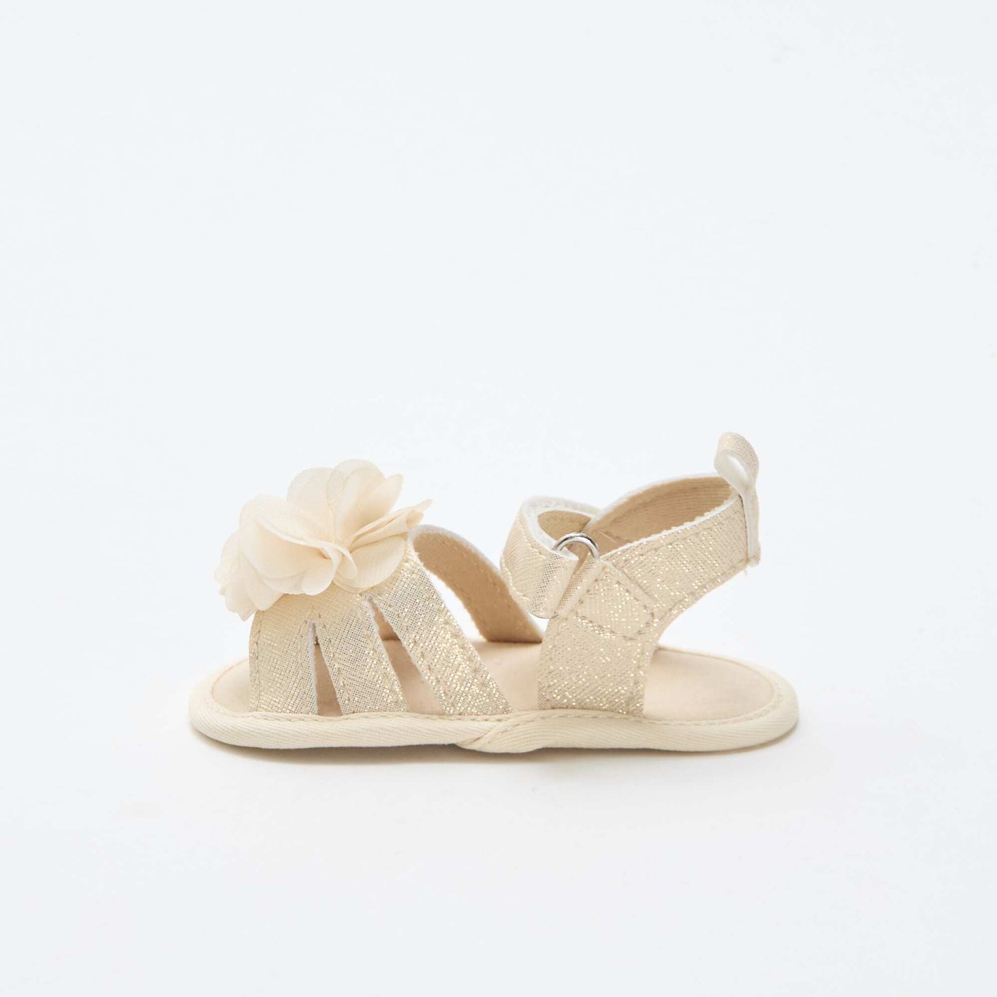 Gold Sandals with Flower YELLOW