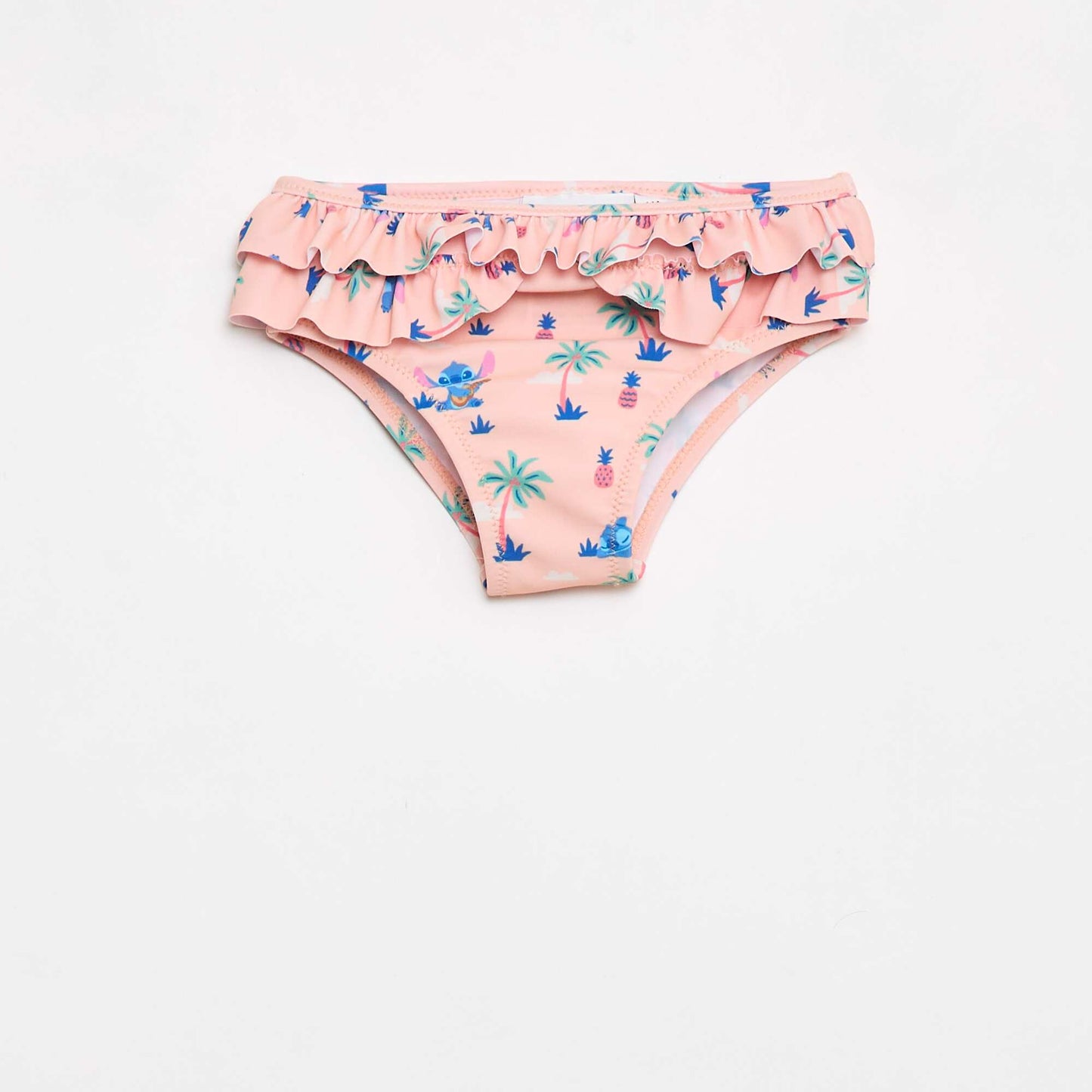 Frilly Patterned Swimsuit ORANGE