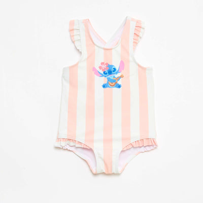 Disney 'Stitch' Striped Swimsuit ORANGE