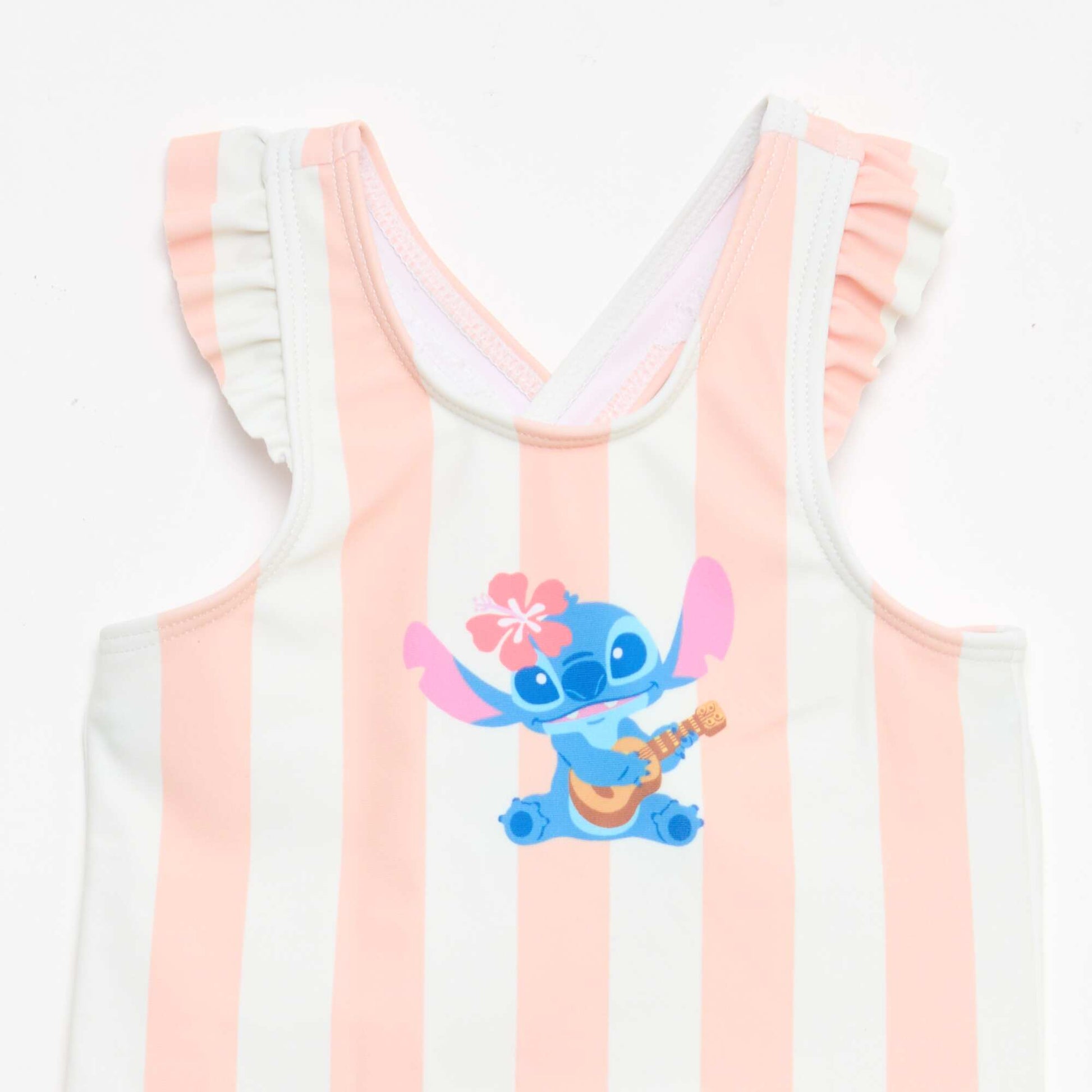 Disney 'Stitch' Striped Swimsuit ORANGE