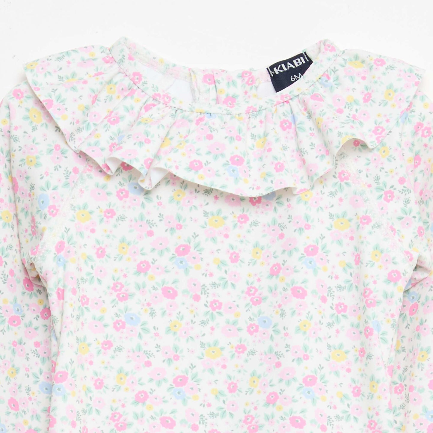 Long-Sleeve Swimsuit Onesie WHITE