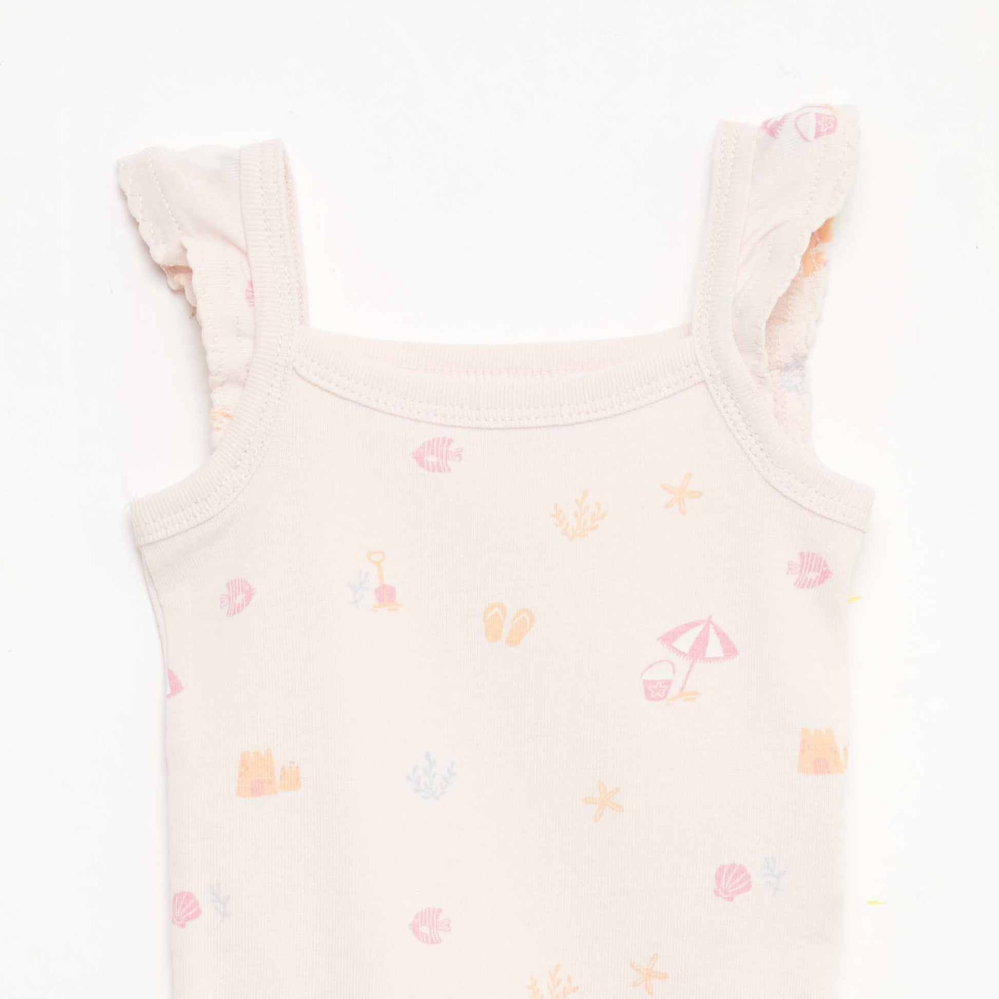Pack of 3 Sleeveless Bodysuits PINK