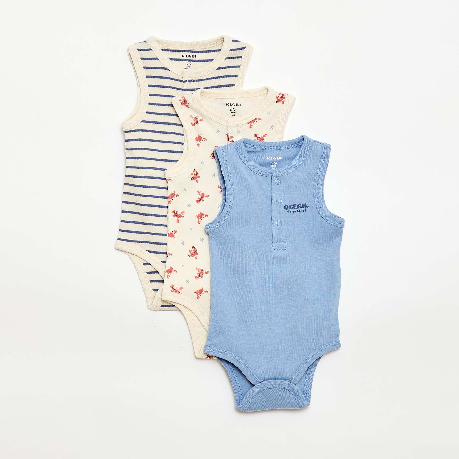 3-Pack of Bodysuits - 3 pieces BEIGE