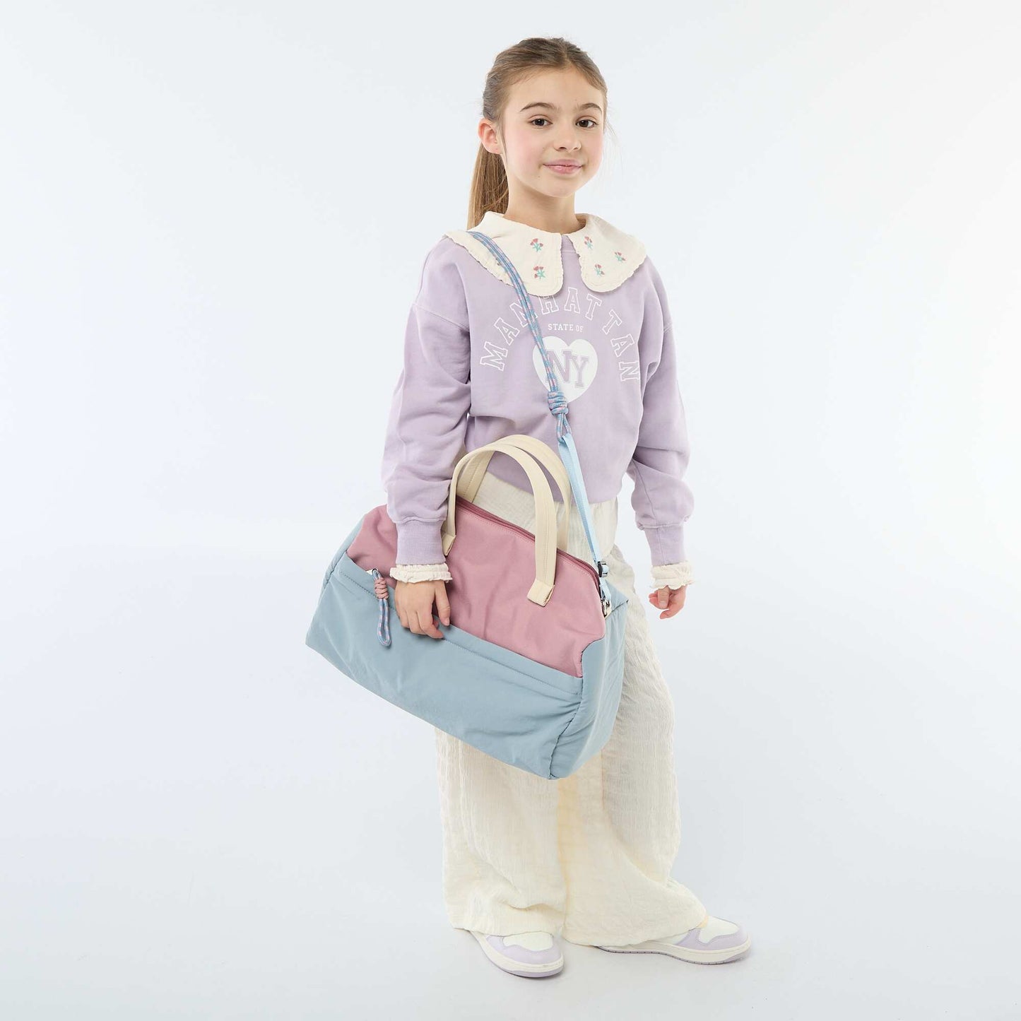 Campus-Style Sweatshirt PURPLE