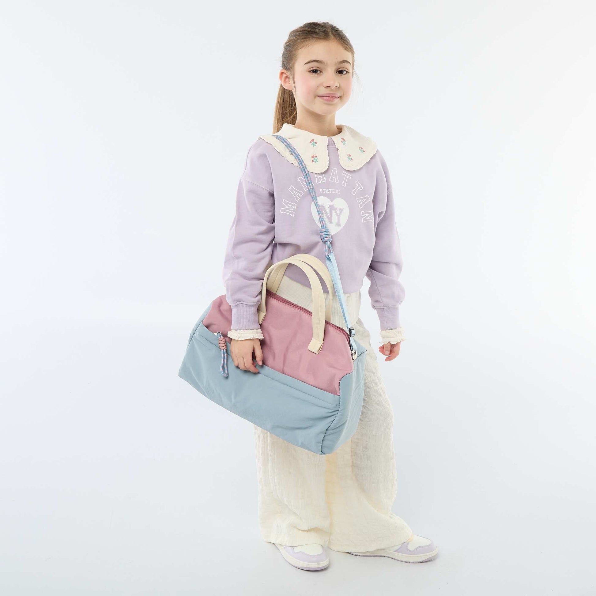 Campus-Style Sweatshirt PURPLE