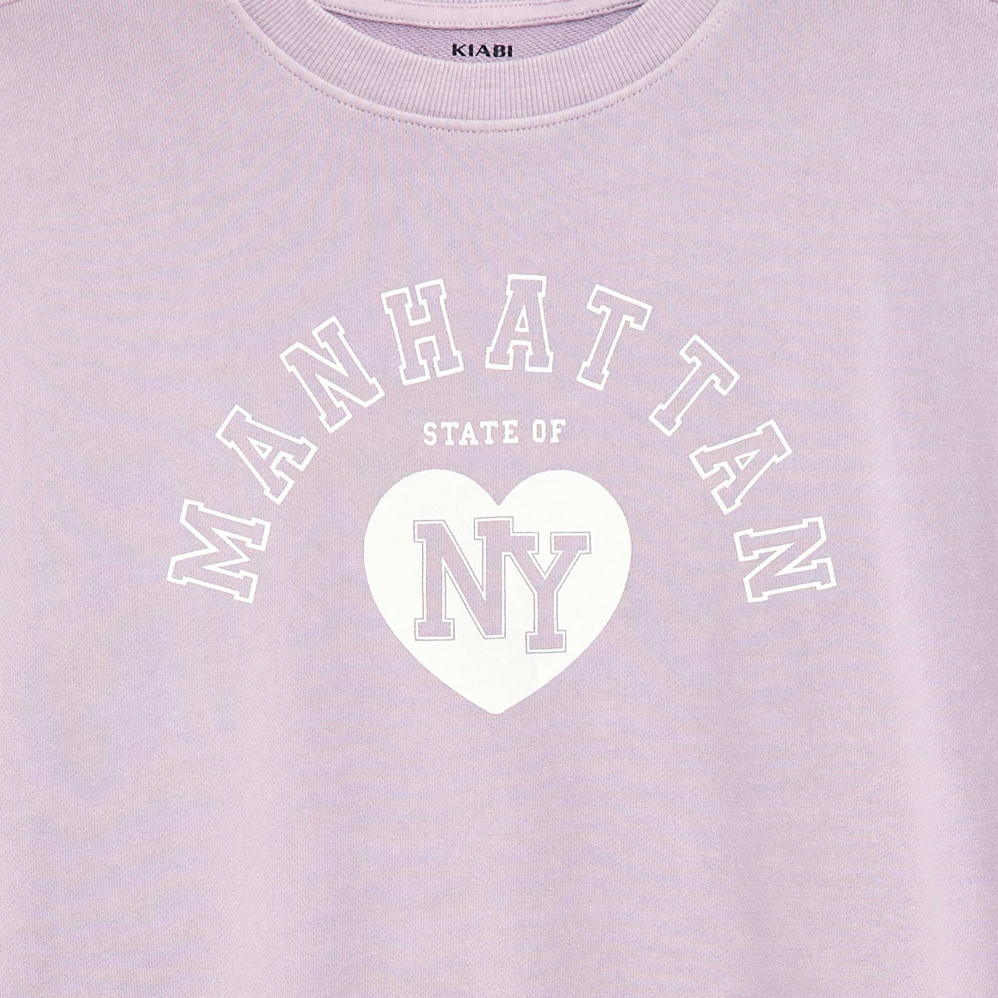 Campus-Style Sweatshirt PURPLE