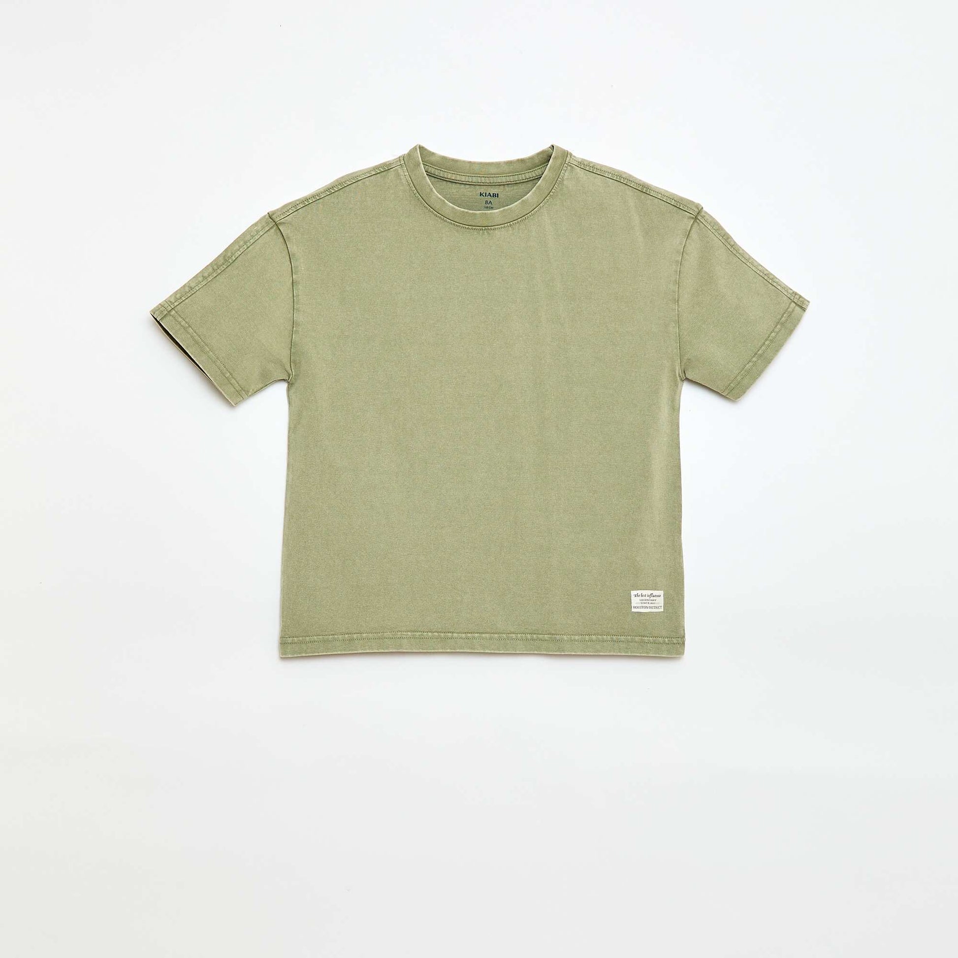 Oversized Washed-Effect T-Shirt KHAKI