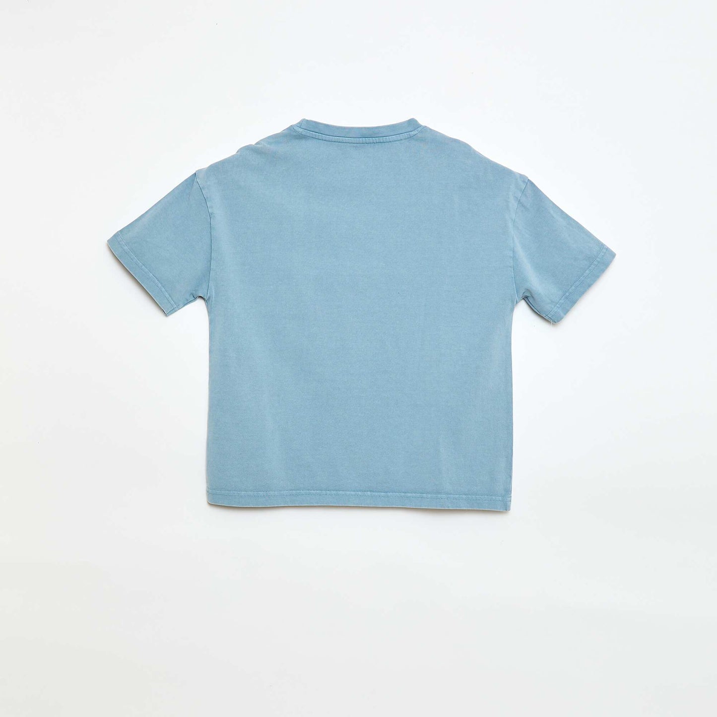 Oversized Washed-Effect T-Shirt BLUE