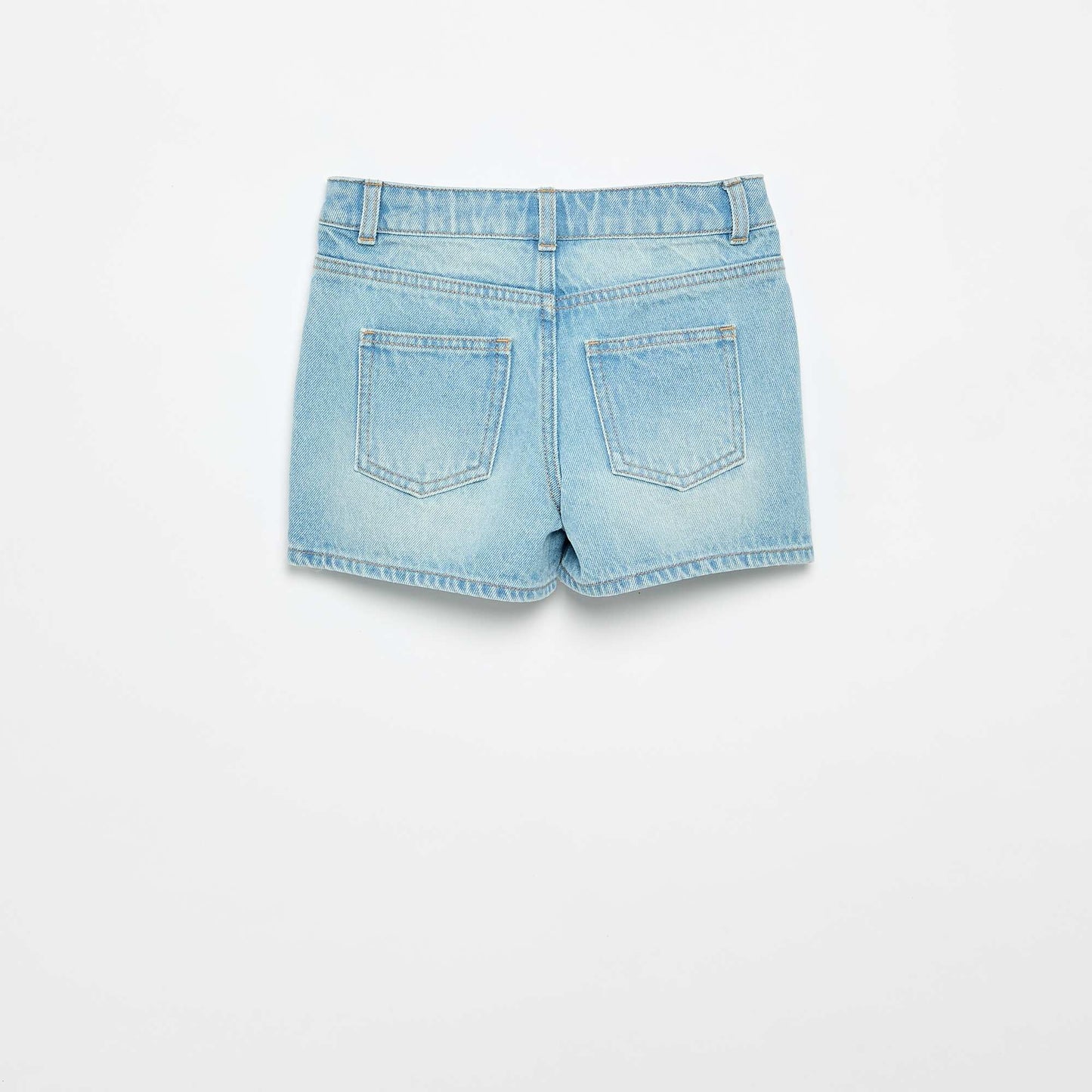 High-waisted denim shorts BLUE