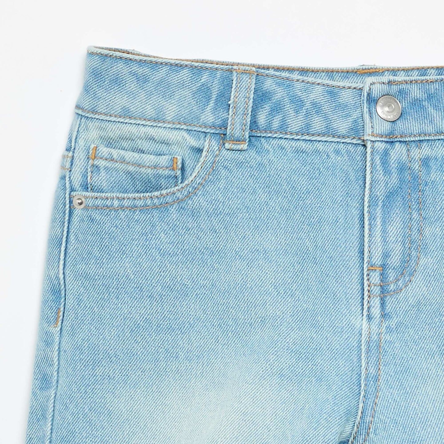 High-waisted denim shorts BLUE