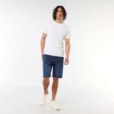 Slim Fit Denim Bermuda Shorts BLUE
