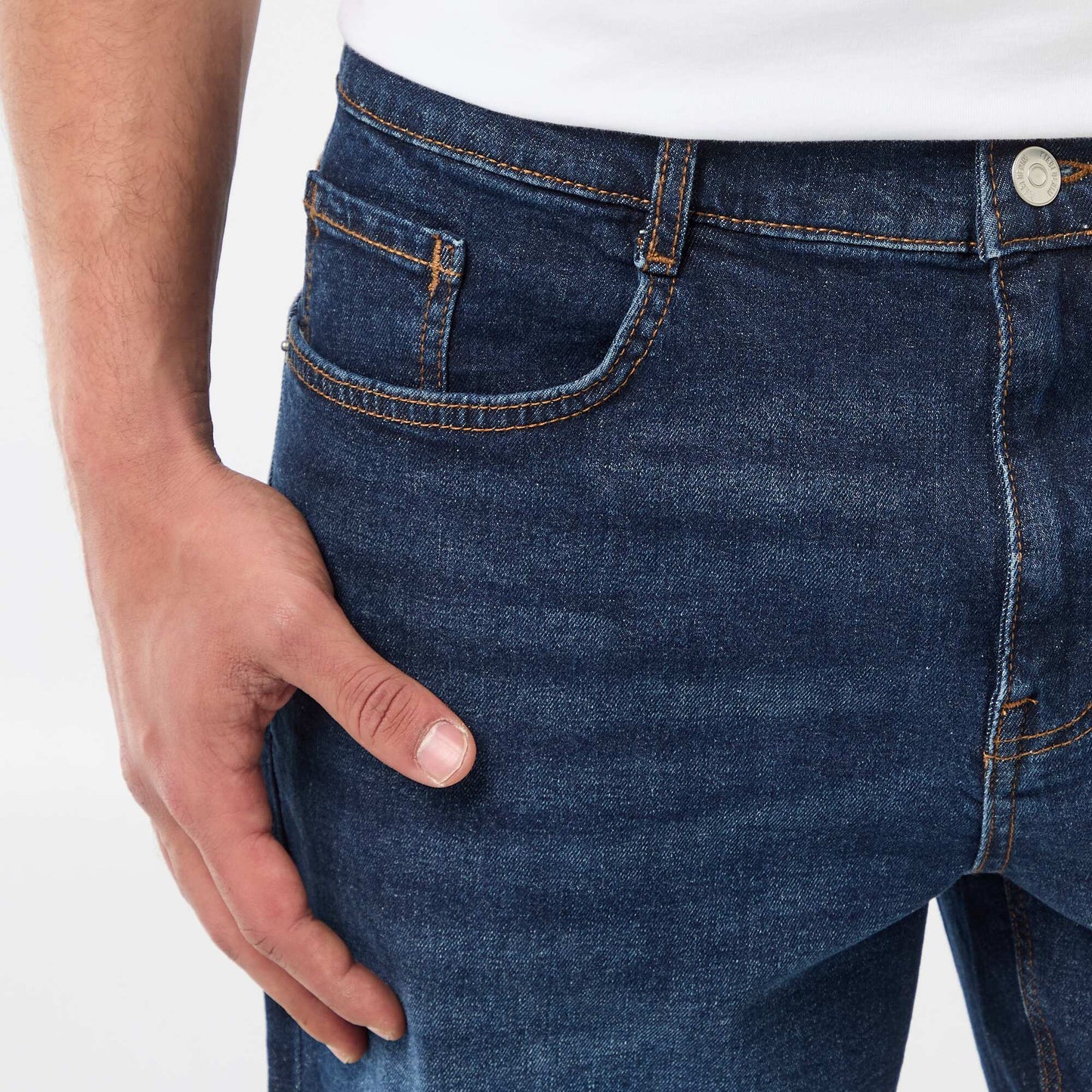 Slim Fit Denim Bermuda Shorts BLUE