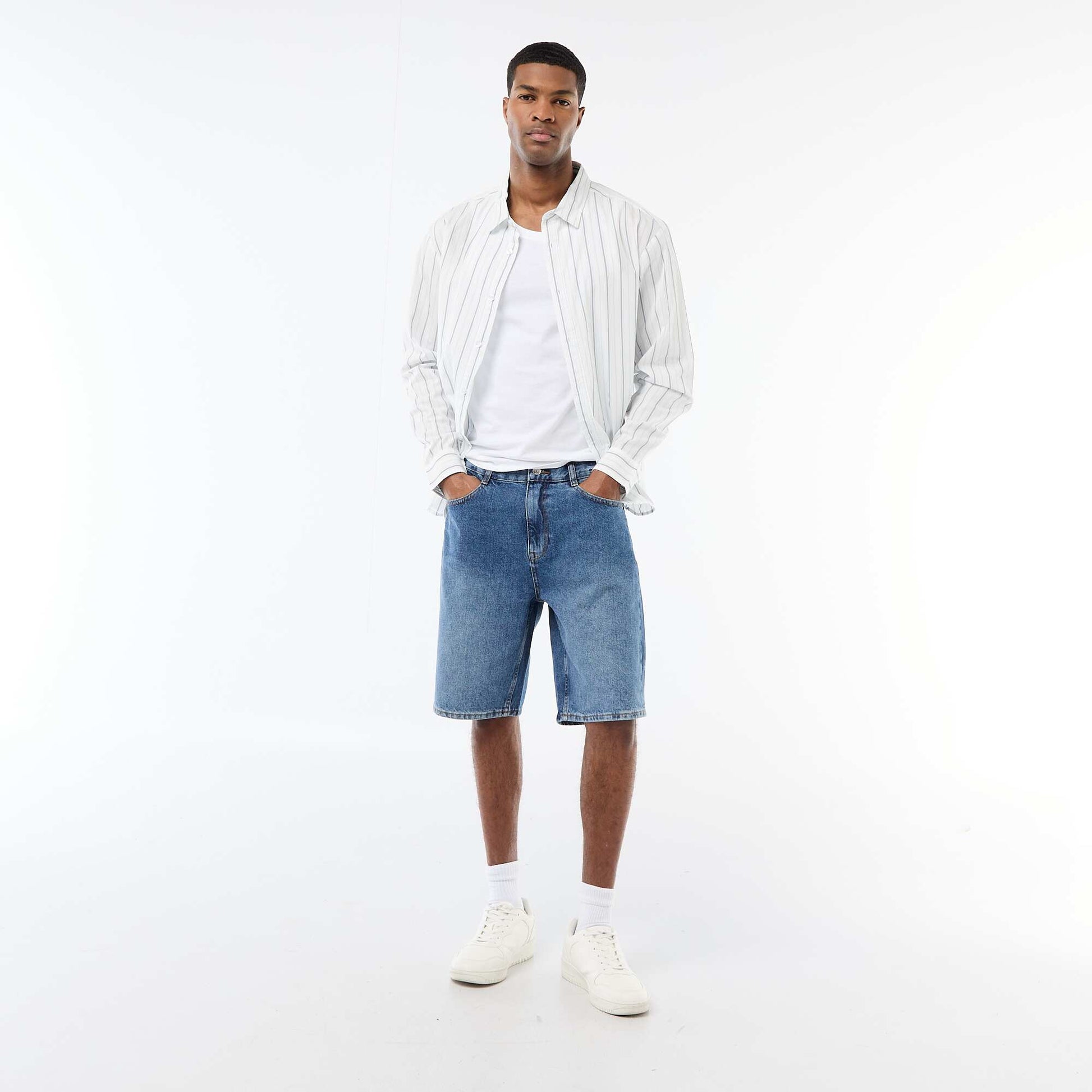 Denim Bermuda Shorts BLUE