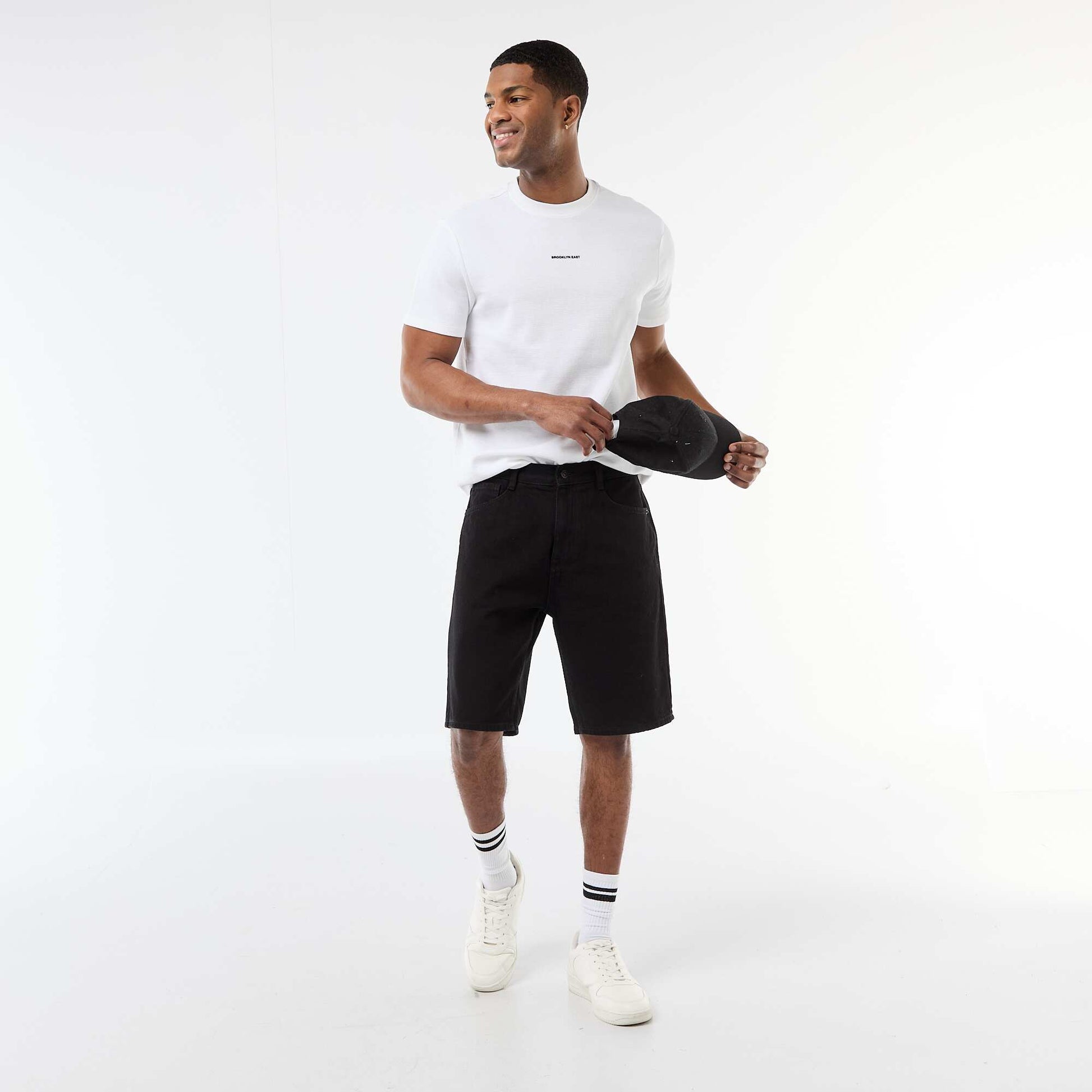 Denim Bermuda Shorts BLACK