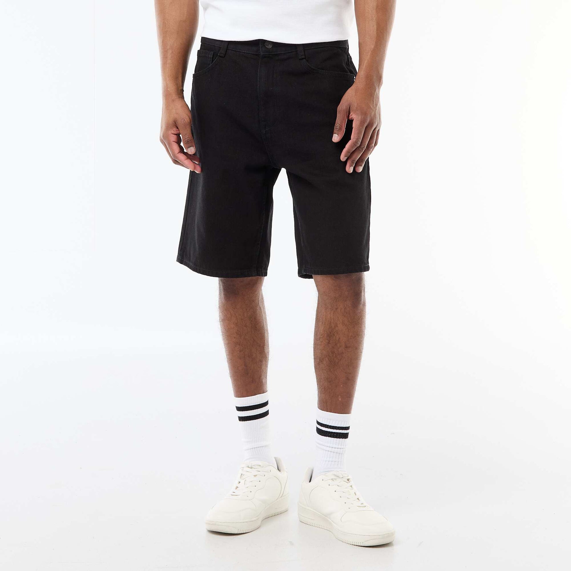 Denim Bermuda Shorts BLACK