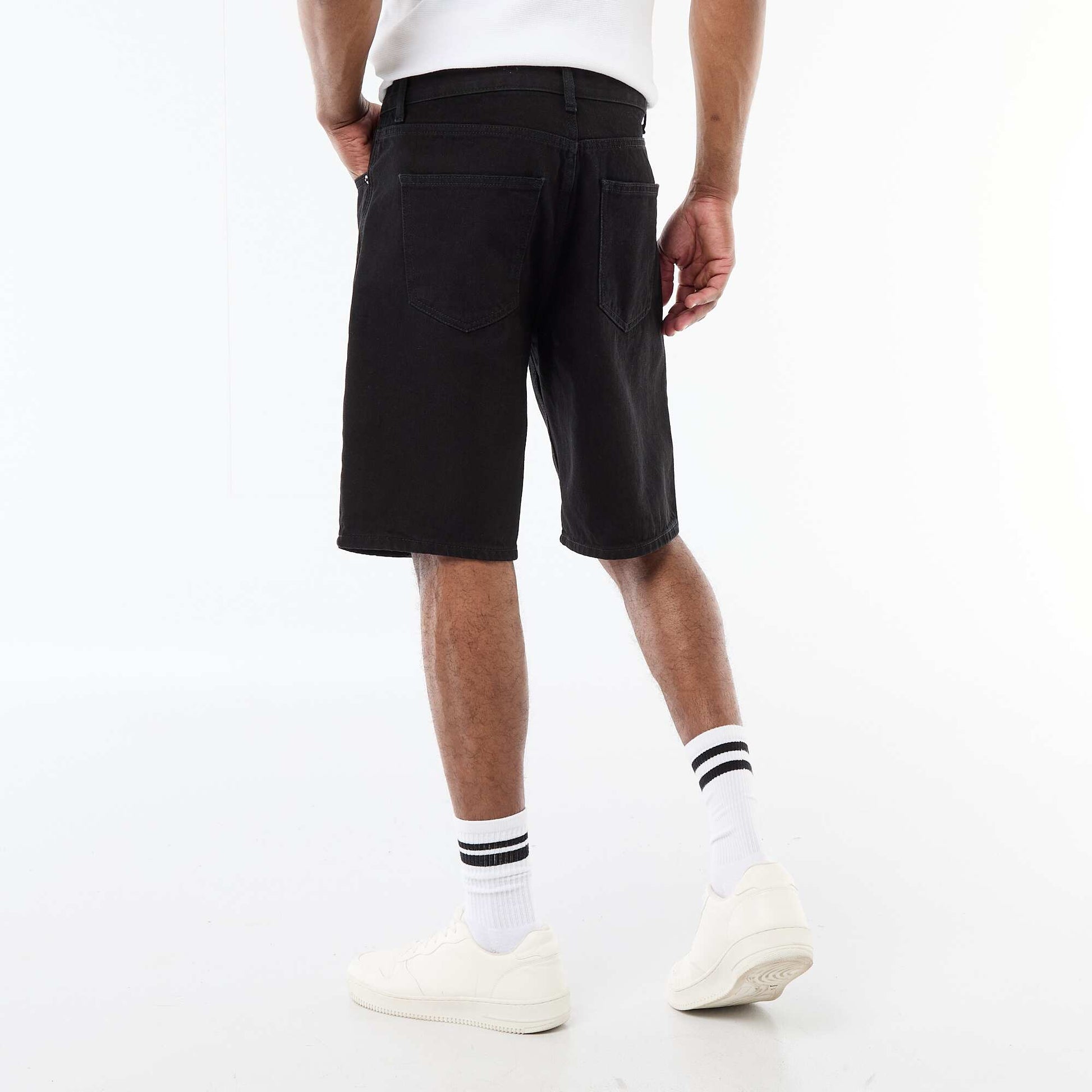 Denim Bermuda Shorts BLACK