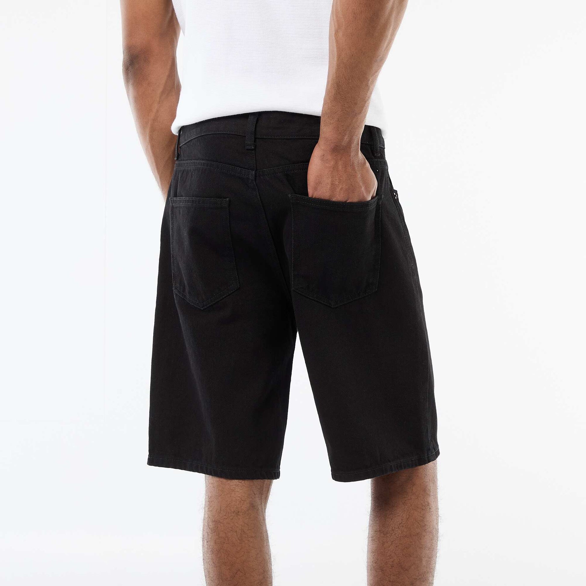 Denim Bermuda Shorts BLACK