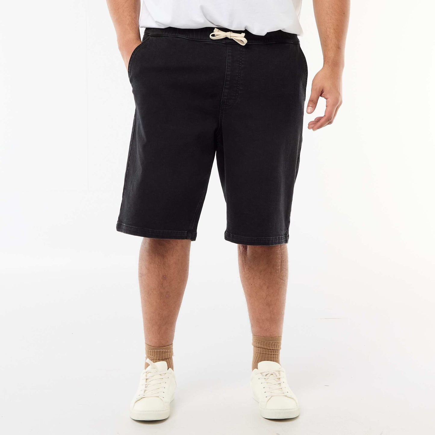 Denim Bermuda Shorts BLACK
