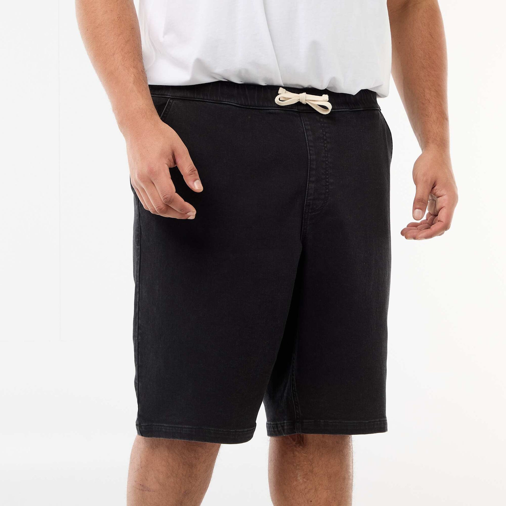 Denim Bermuda Shorts BLACK