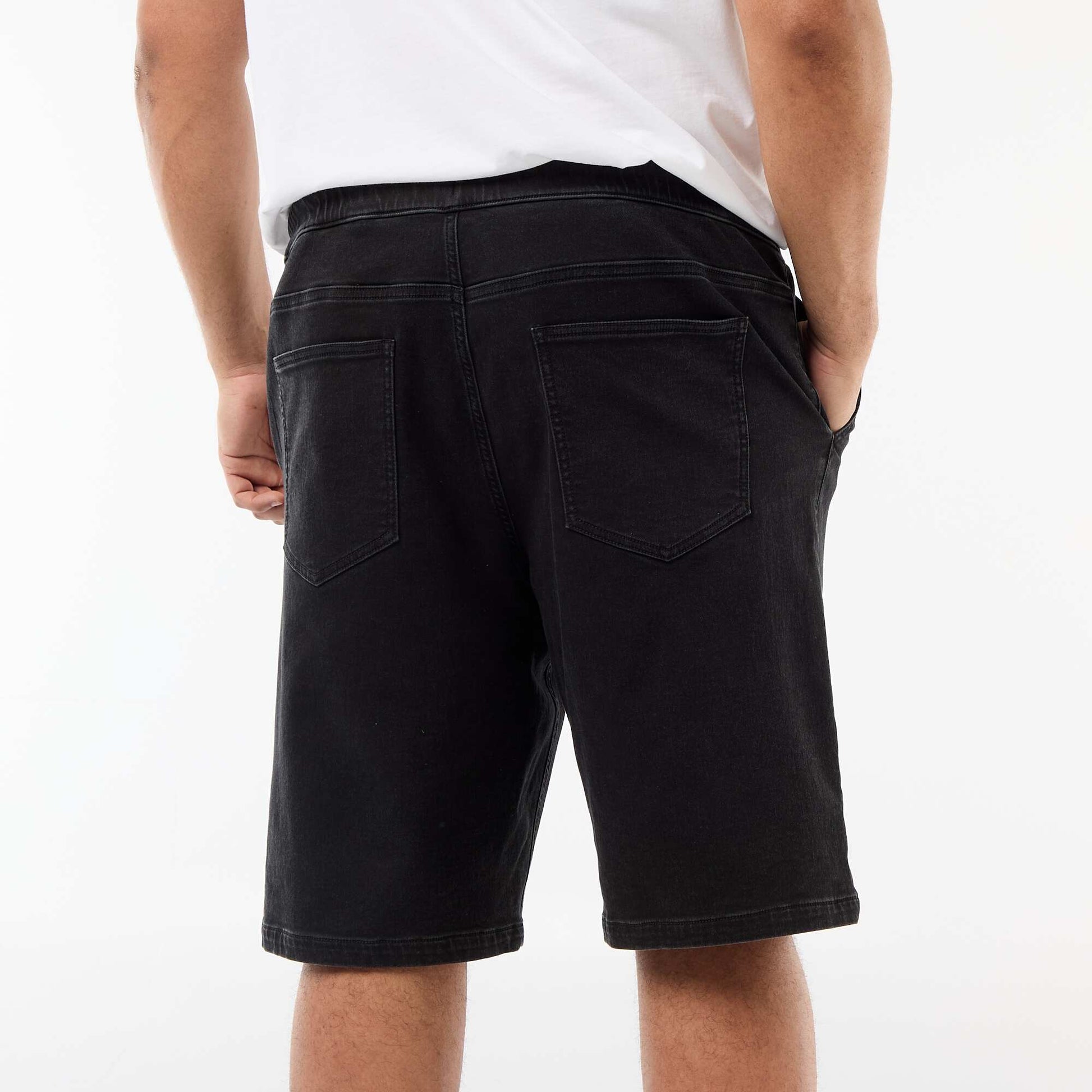 Denim Bermuda Shorts BLACK