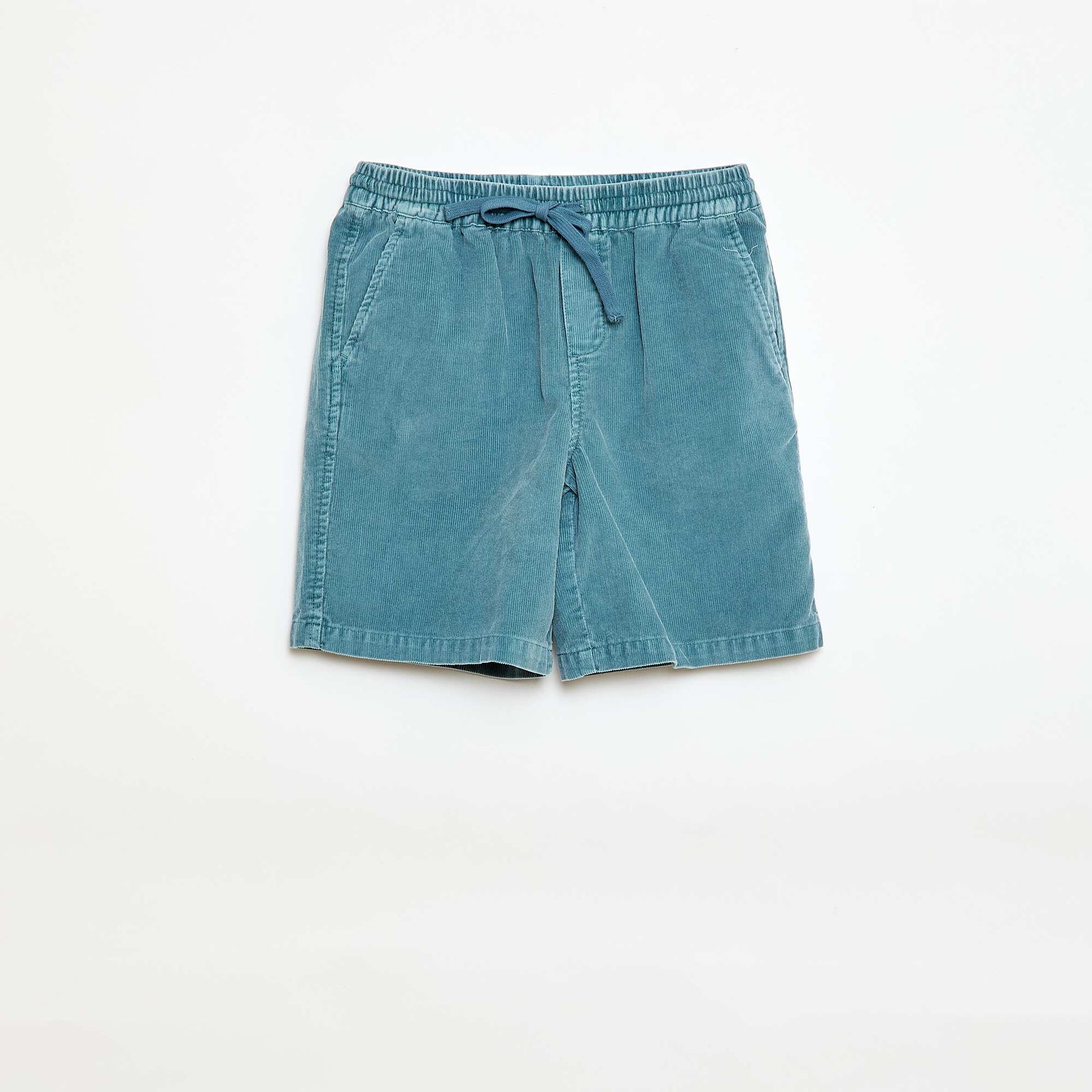 Corduroy Bermuda Shorts BLUE
