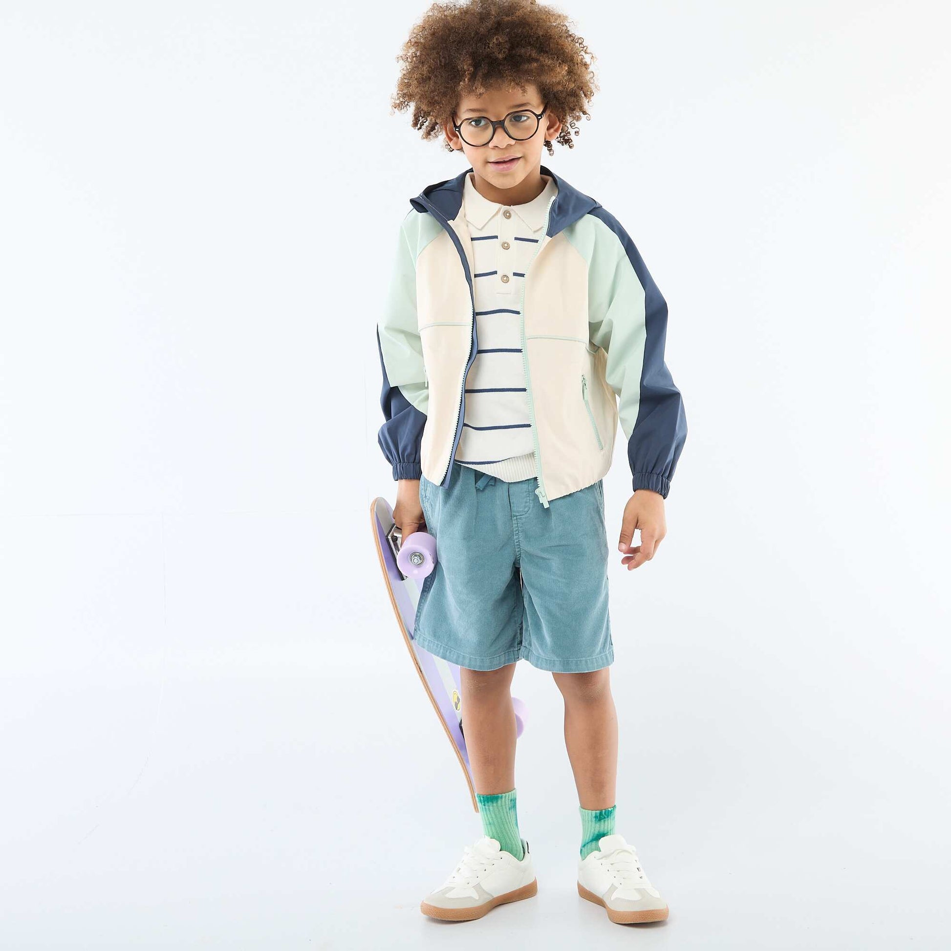 Corduroy Bermuda Shorts BLUE