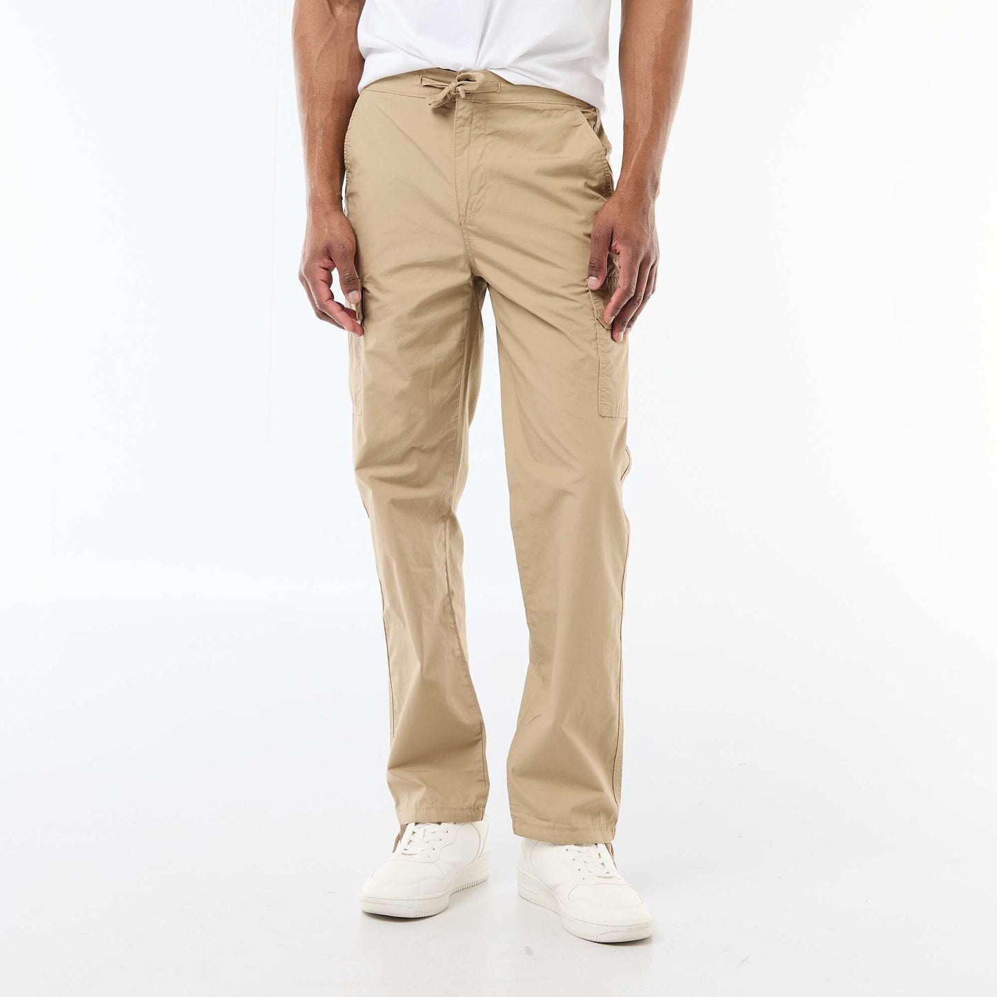 Regular Fit Multi-Pocket Trousers BEIGE