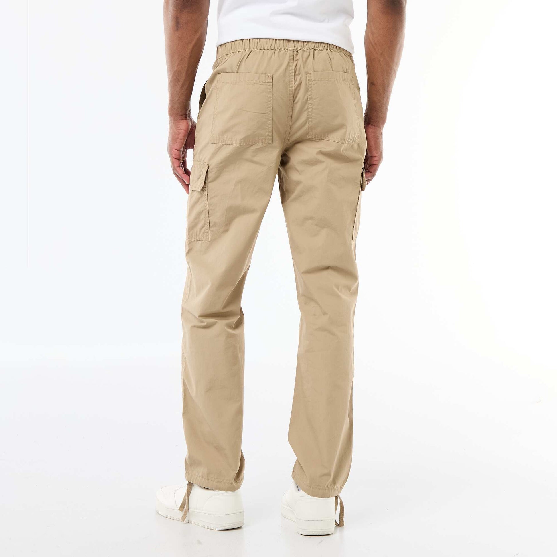 Regular Fit Multi-Pocket Trousers BEIGE